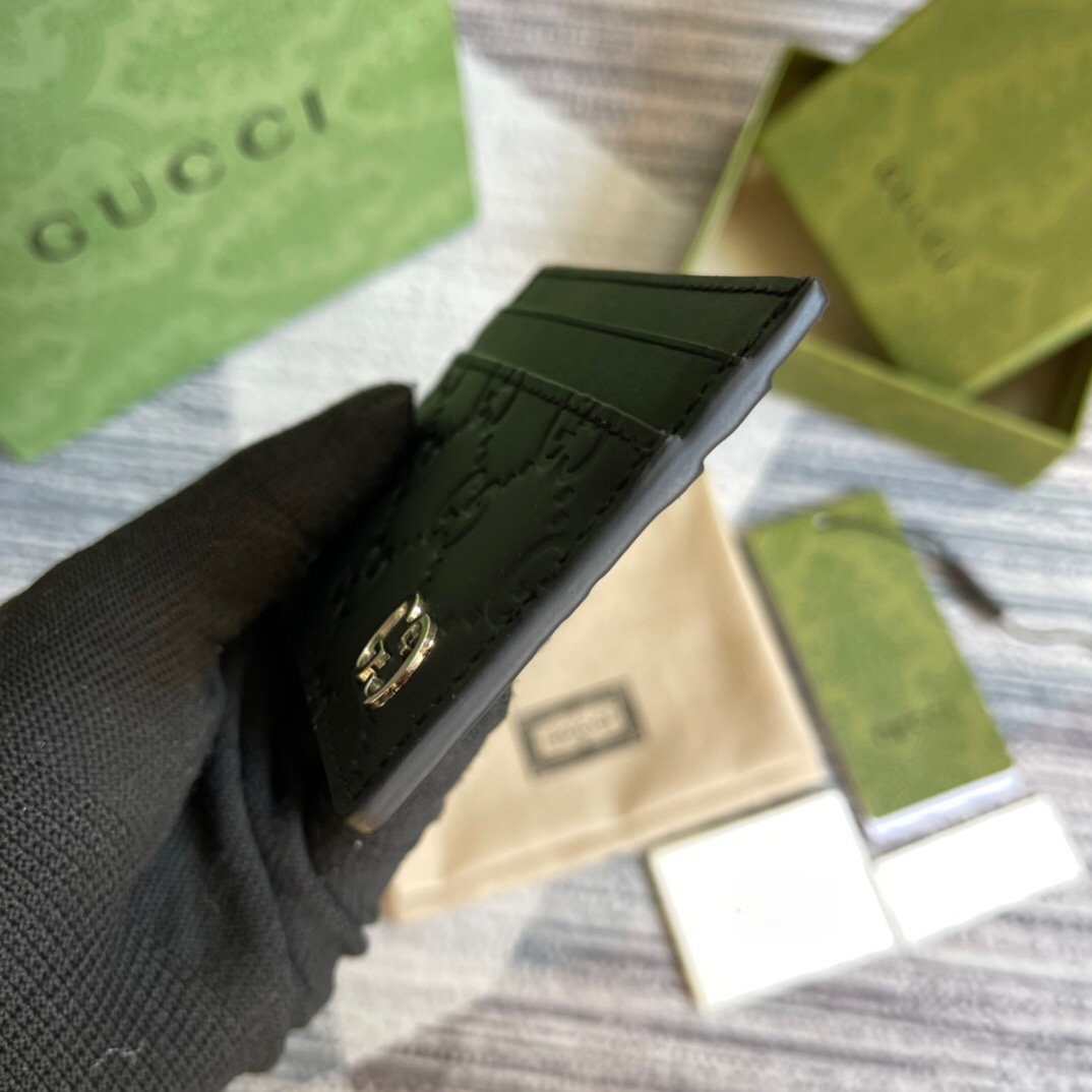 Gucci GG Gucci Signature card case Size 10*7cm Style: 473927