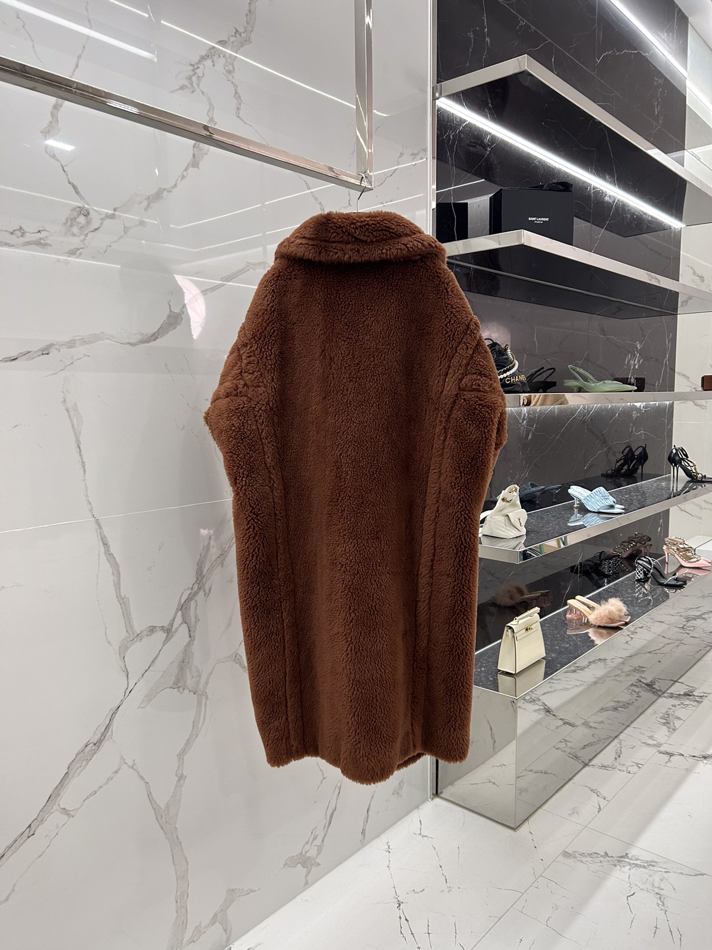 Max Mara Teddy fur long coat Size XS-M