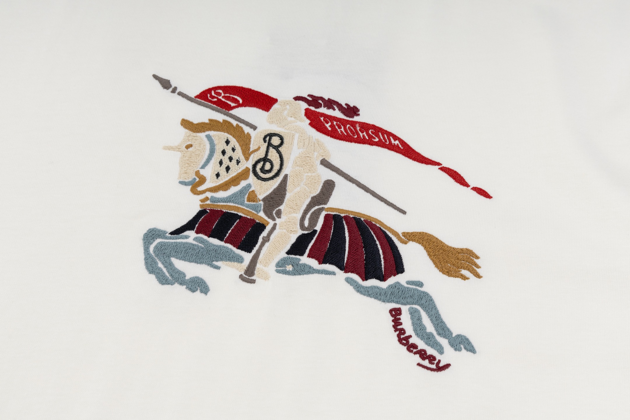 Burberry Cotton T Shirt  Embroider Size XS-L