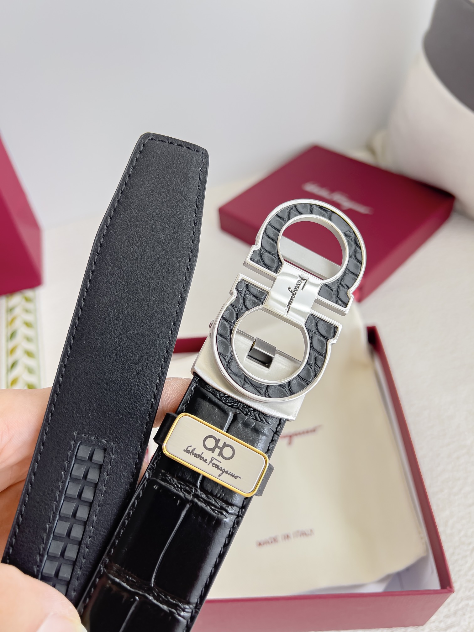 Ferragamo Men Belt Width 3.5cm