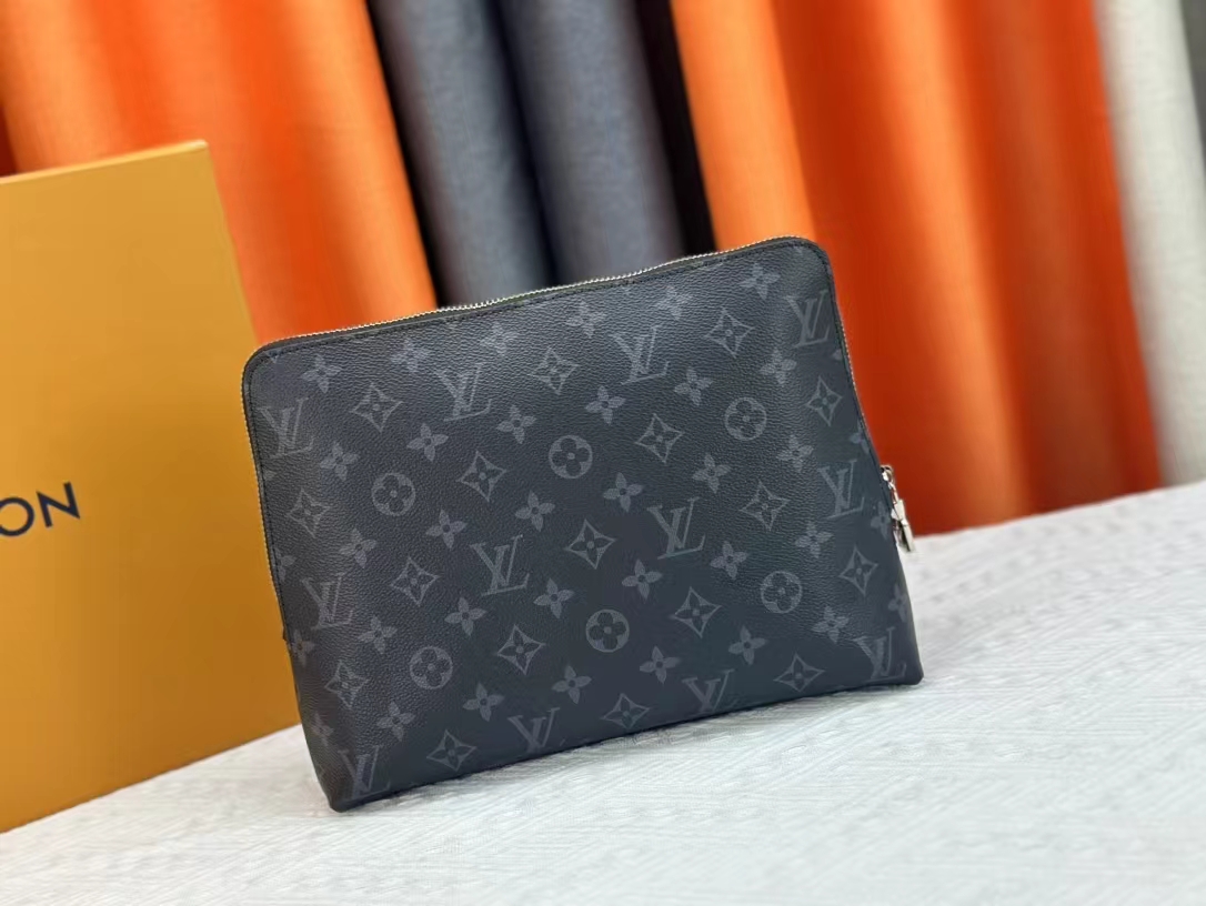 Louis Vuitton New Pouch Damier Graphite Clutch Bags Size 21*27*5cm
