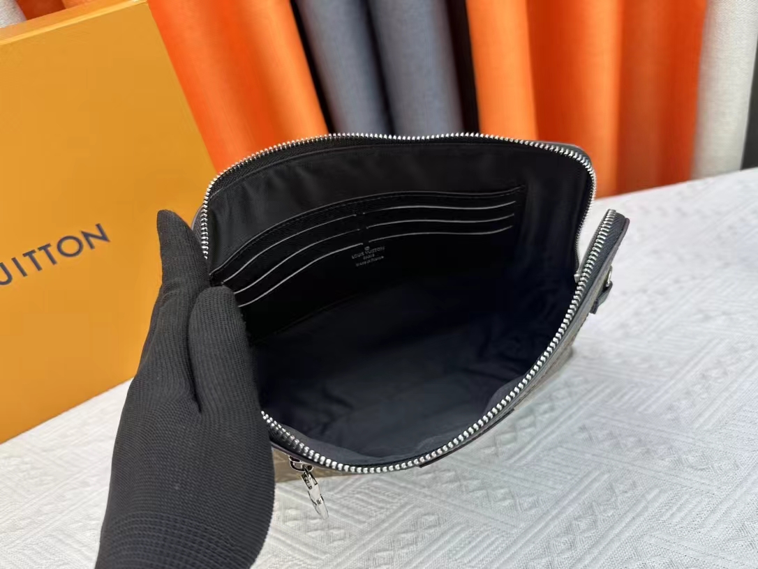 Louis Vuitton New Pouch Damier Graphite Clutch Bags Size 21*27*5cm