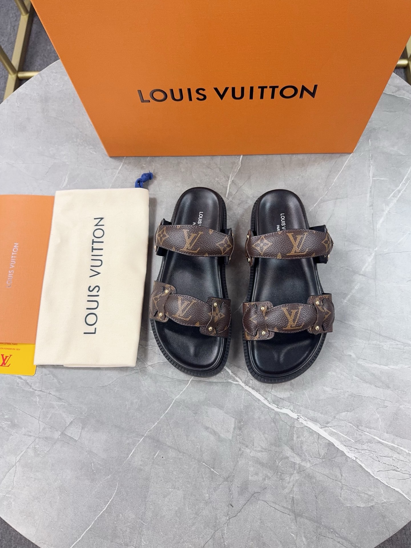 Louis Vuitton Pool Pillow Flat Comfort Slippers Size 36-46