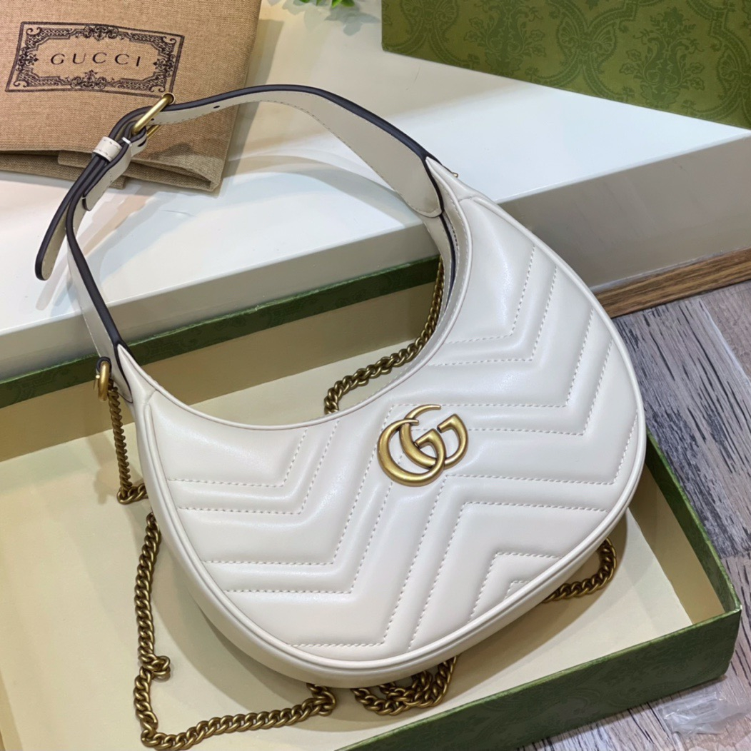 Gucci GG Marmont Half-moon-shaped Bags for Women Size 21*11*5cm