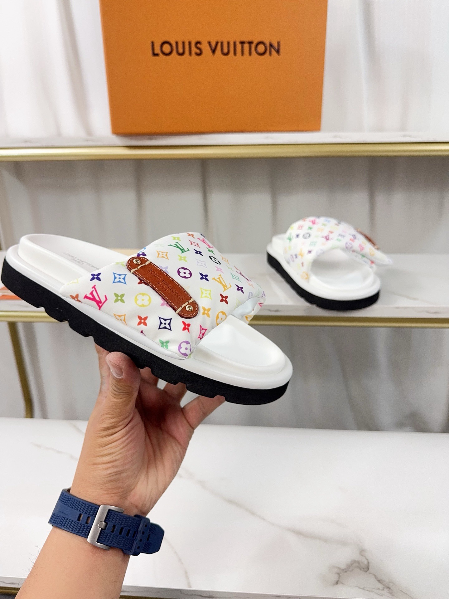 Louis Vuitton Pool Pillow Flat Comfort Slippers Size 36-46