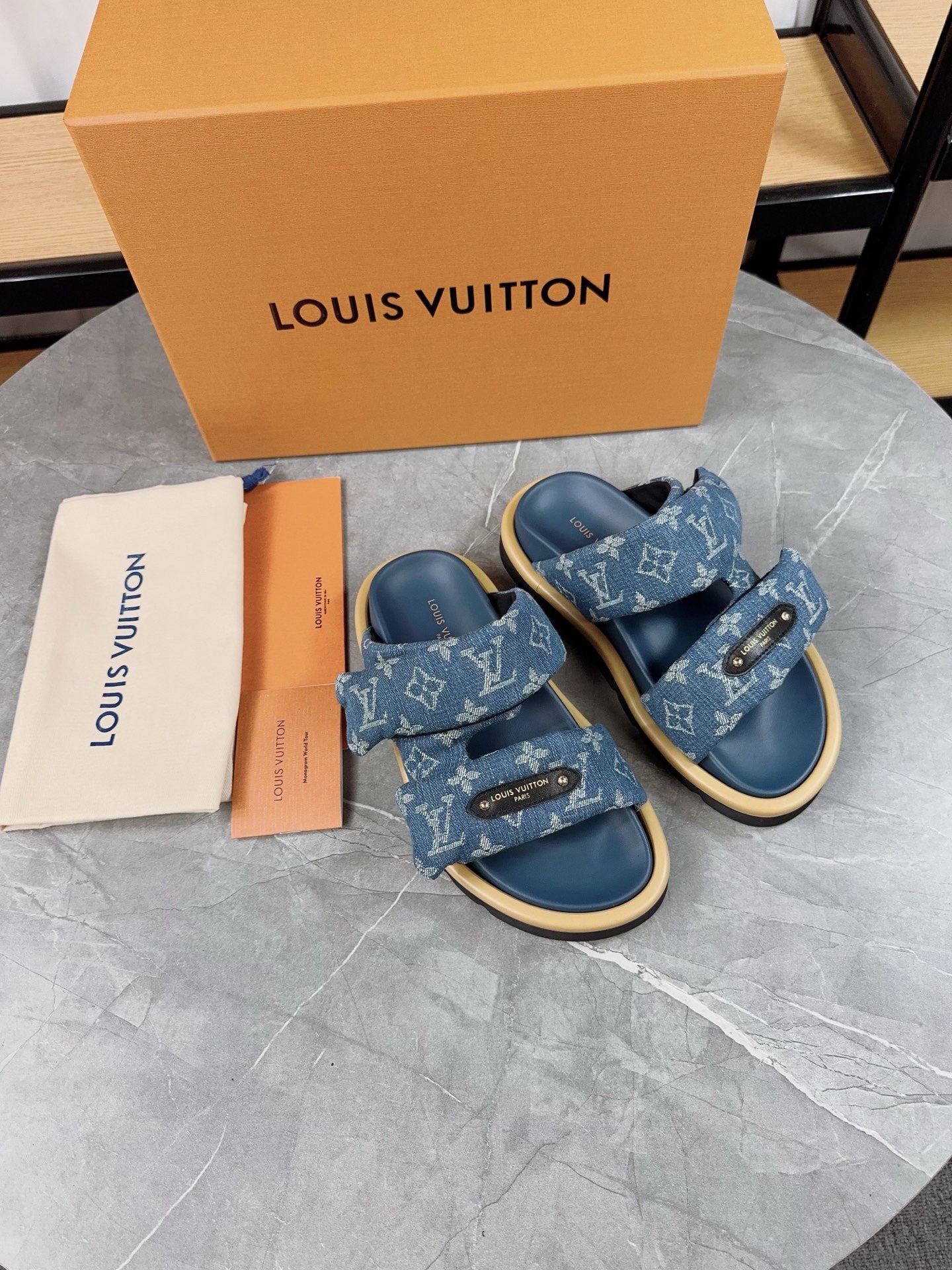 Louis Vuitton Pool Pillow Flat Comfort Slippers Size 36-46