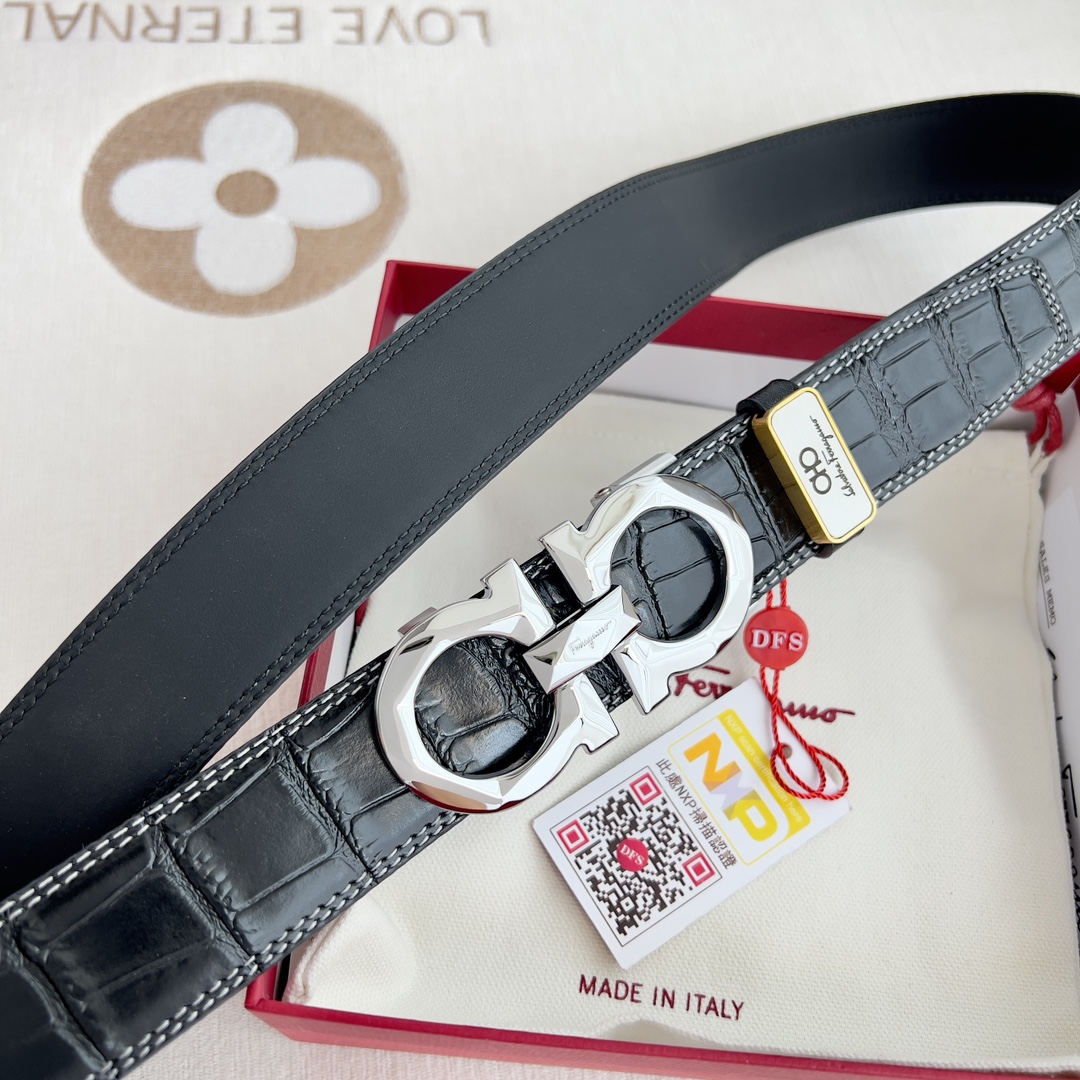 Ferragamo Men Belt Width 3.5cm