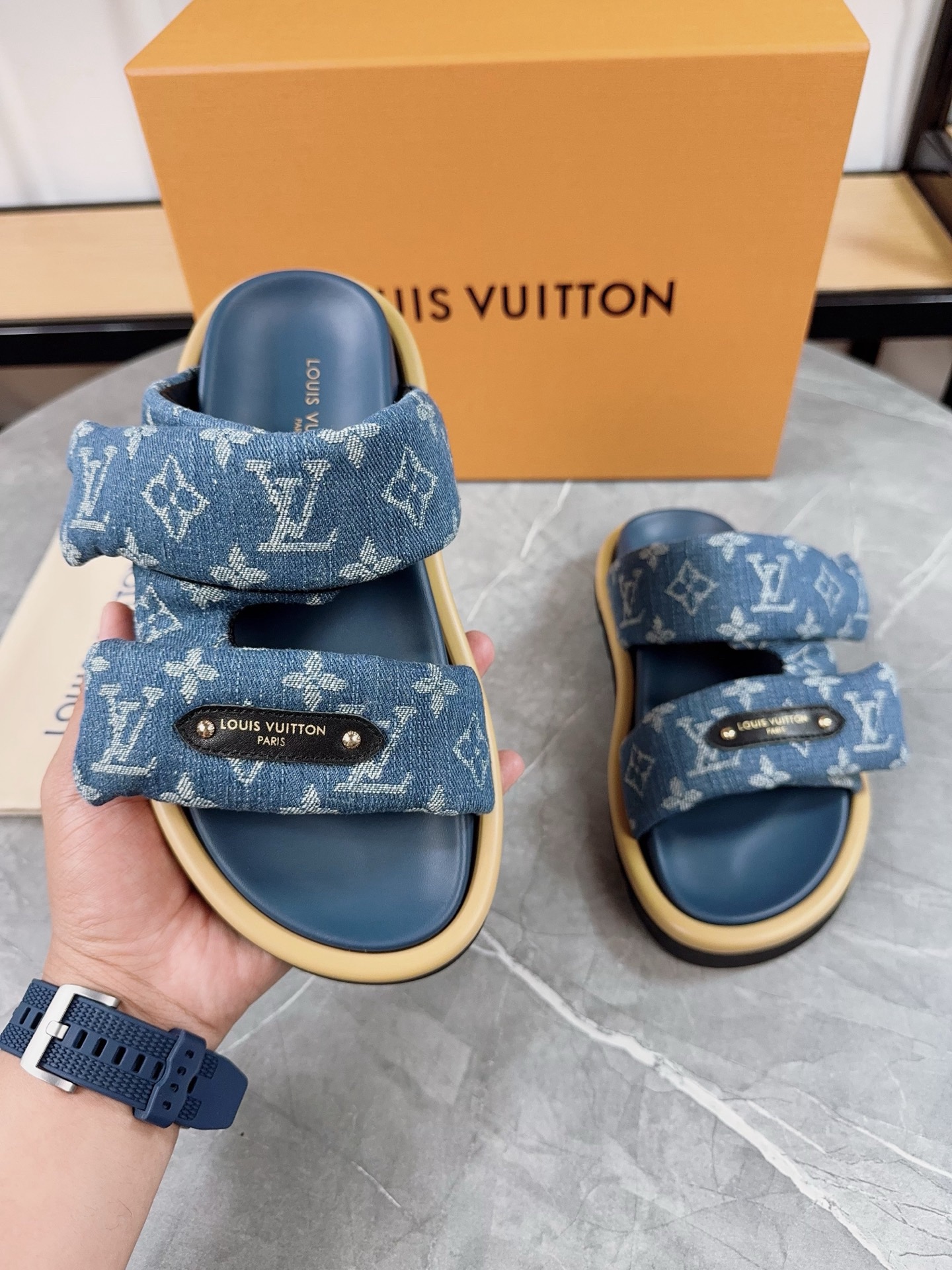 Louis Vuitton Pool Pillow Flat Comfort Slippers Size 36-46