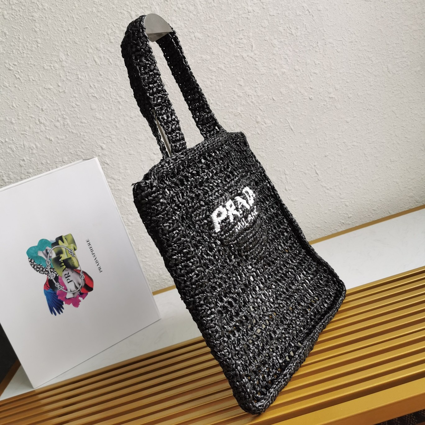 Prada 1BG393 Raffia Tote Bags Size 36*38*3cm