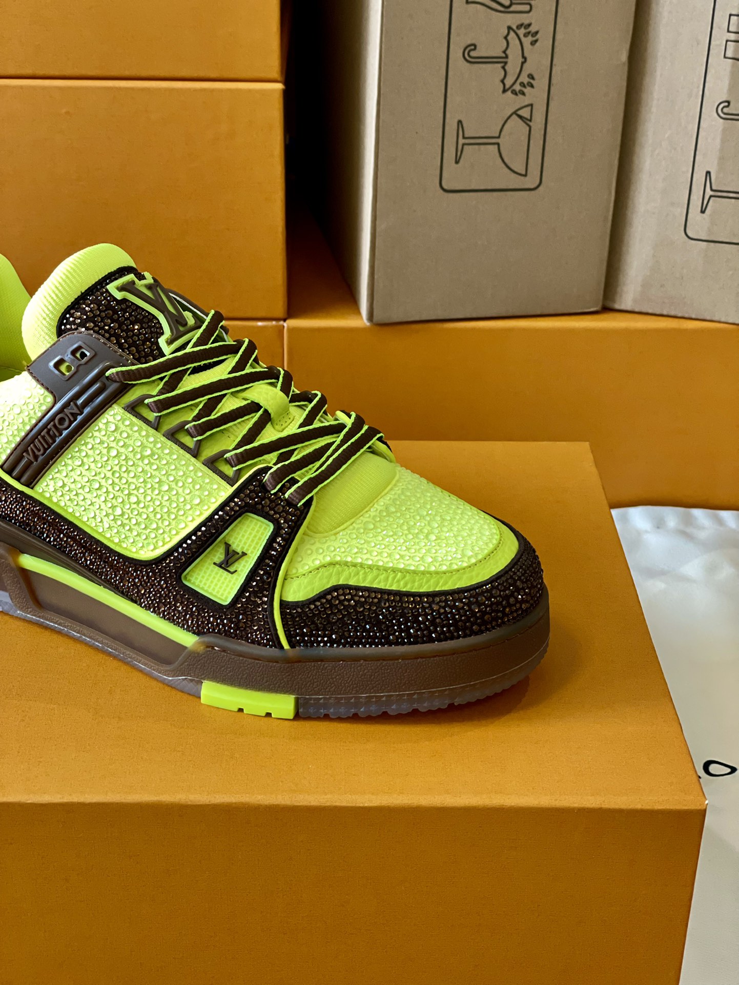 Louis Vuitton LV Trainer Diamond Sneaker Size 36-46