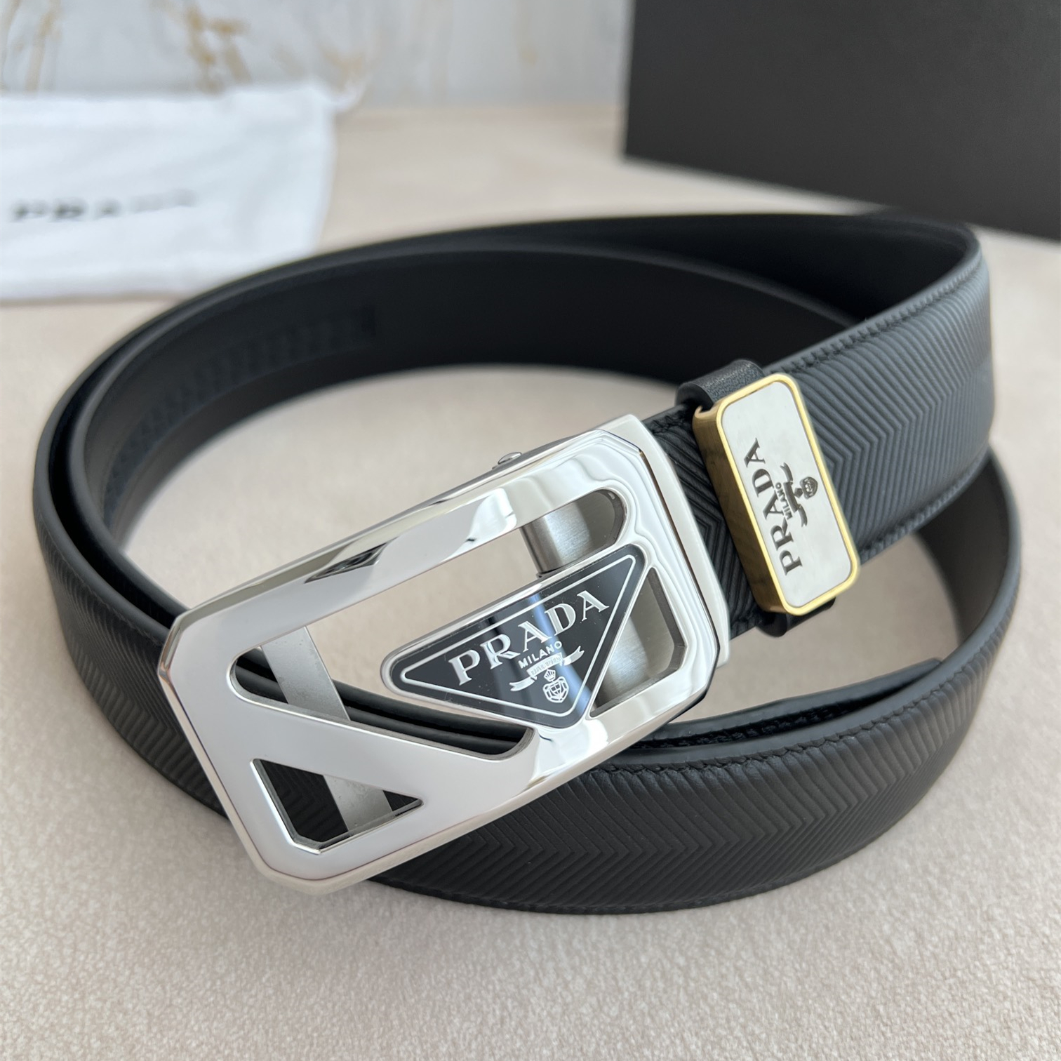 Prada Men Belt Width 3.5cm