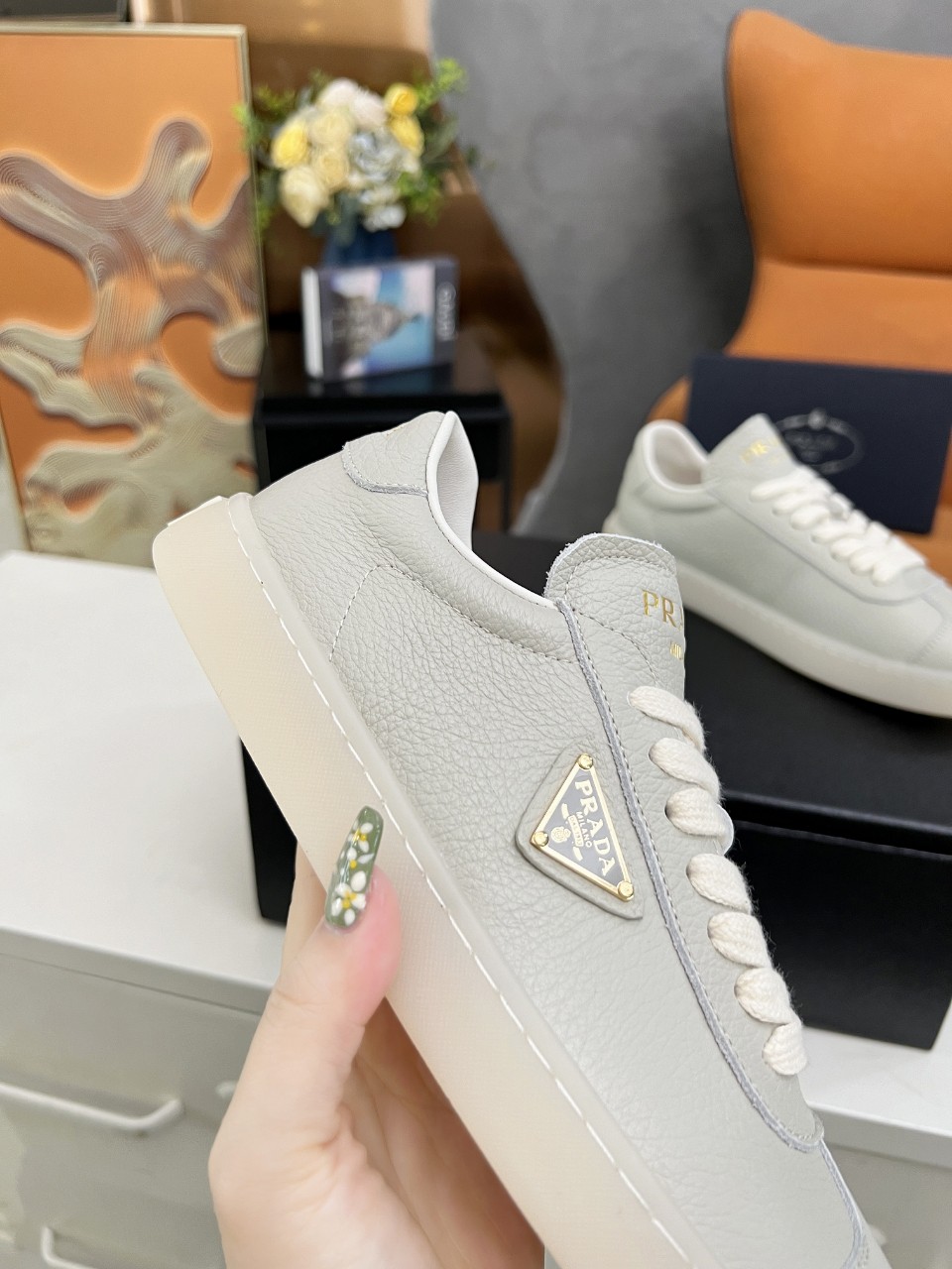 Prada Lane Deer Leather Sneakers Size 36-45
