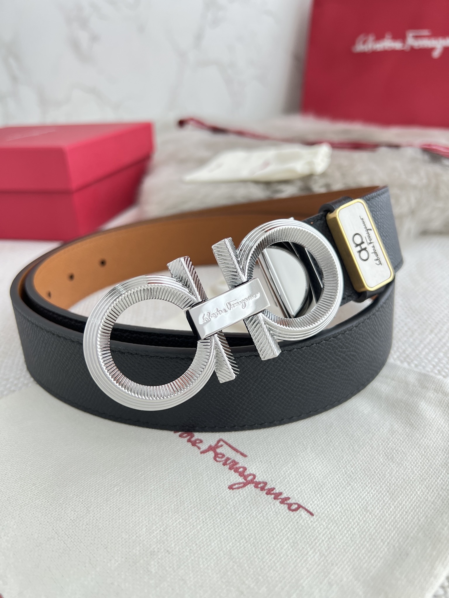 Ferragamo Men Belt Width 3.5cm