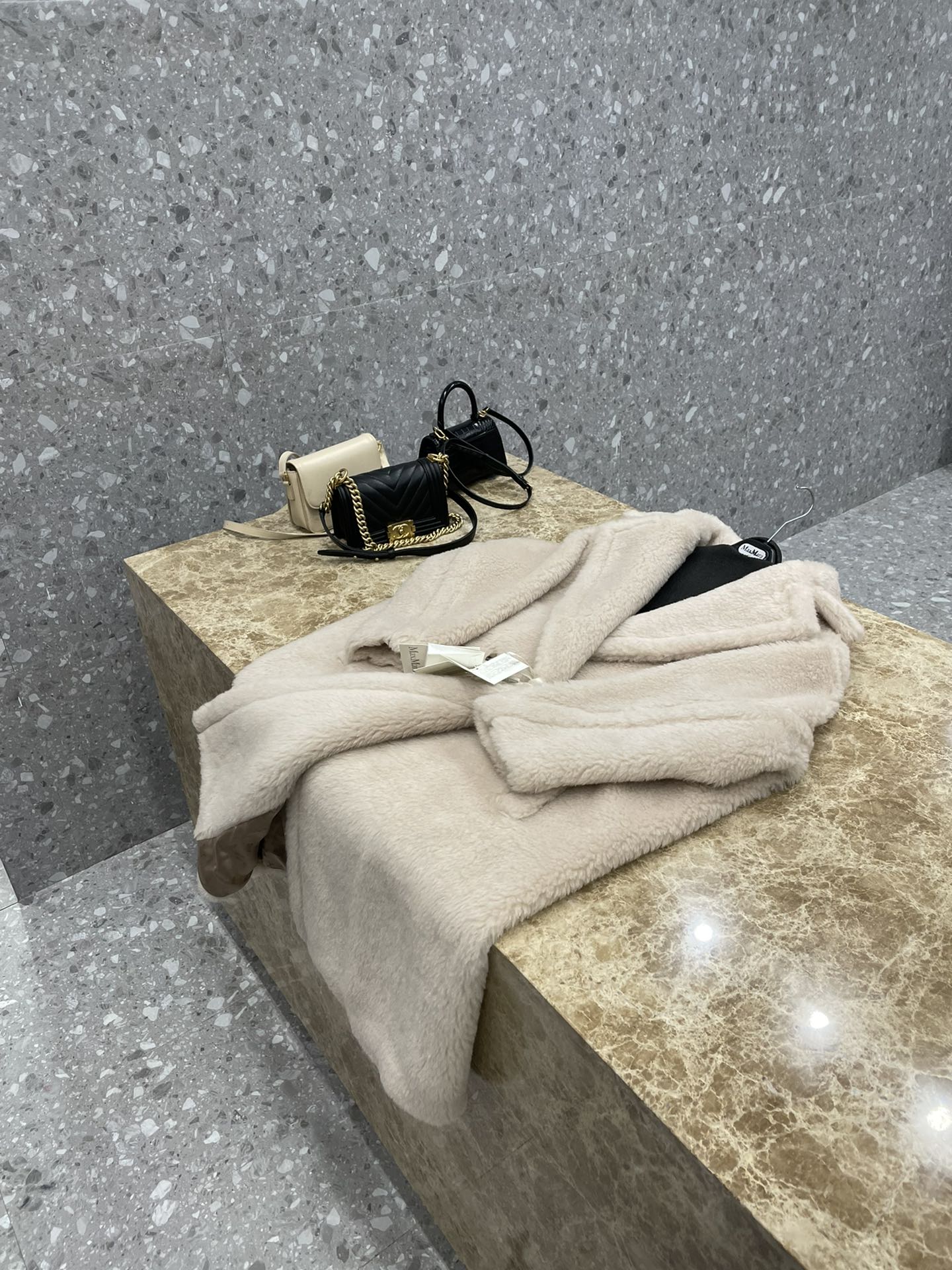 Max Mara Teddy fur long coat Size XS-M