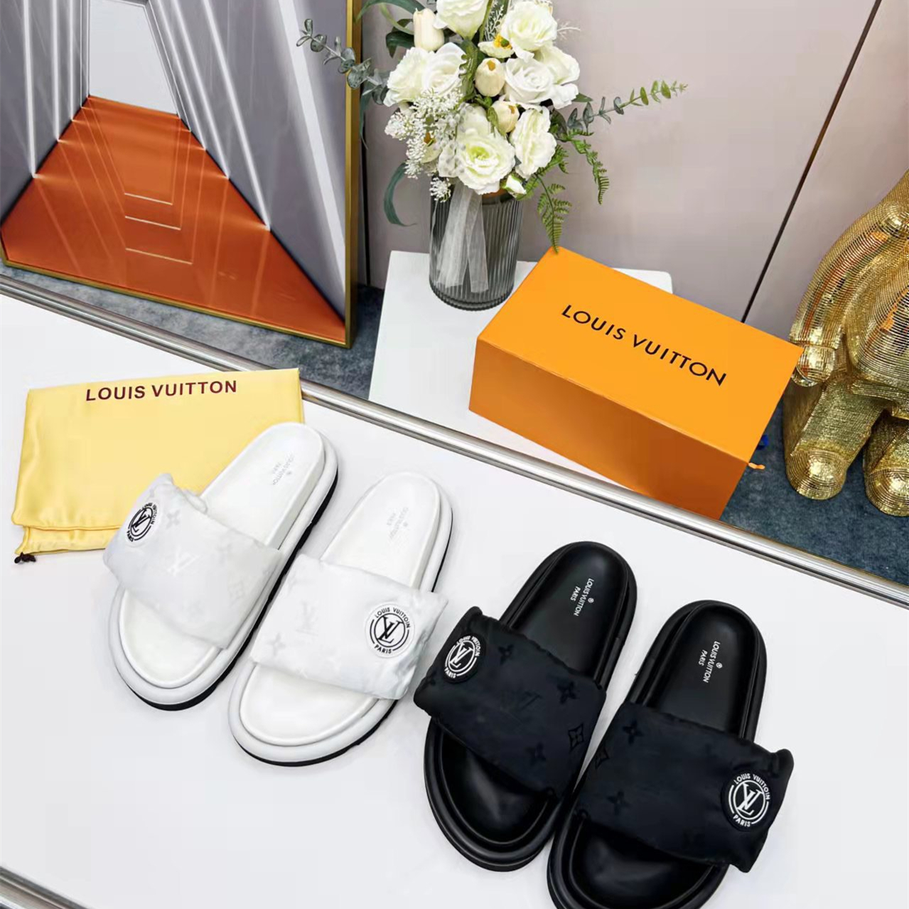 Louis Vuitton Pool Pillow Flat Comfort Slippers Size 36-41