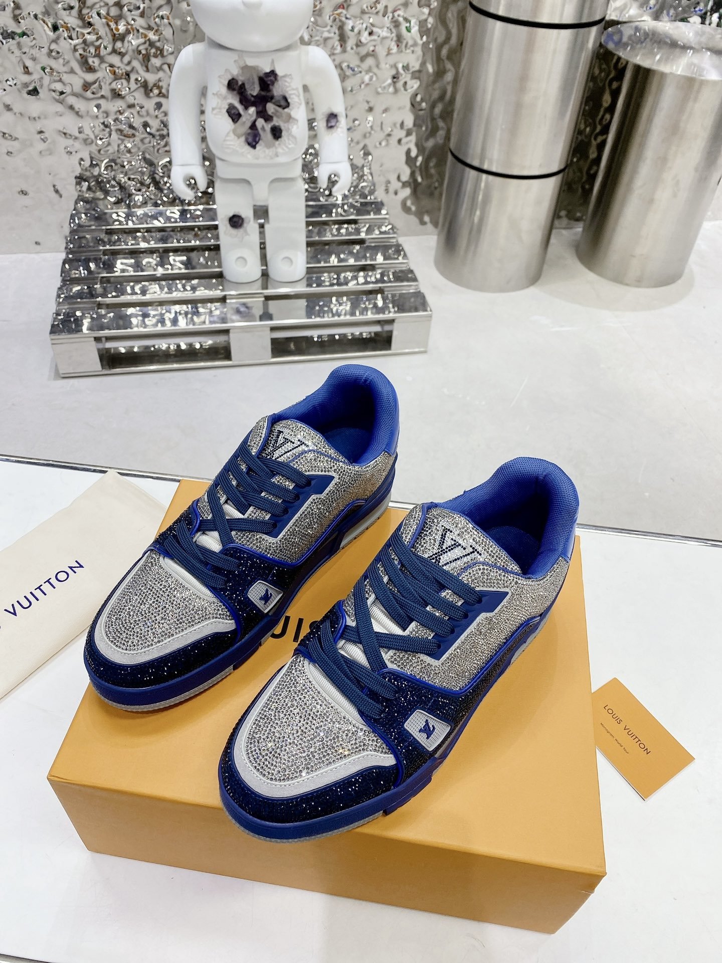 Louis Vuitton LV Trainer Diamond Sneaker Size 36-46