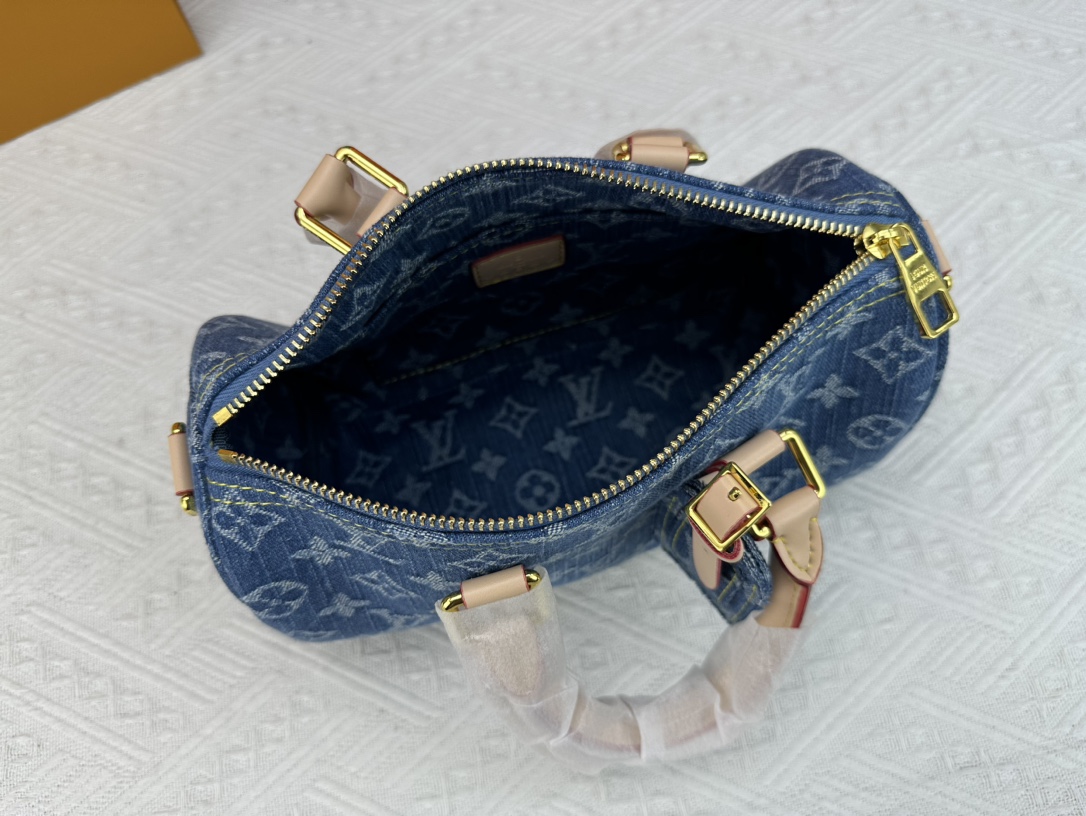 Louis Vuitton M46271 Keepall 25 Denim Cowboy Shoulder Bags Size 25*15*11cm