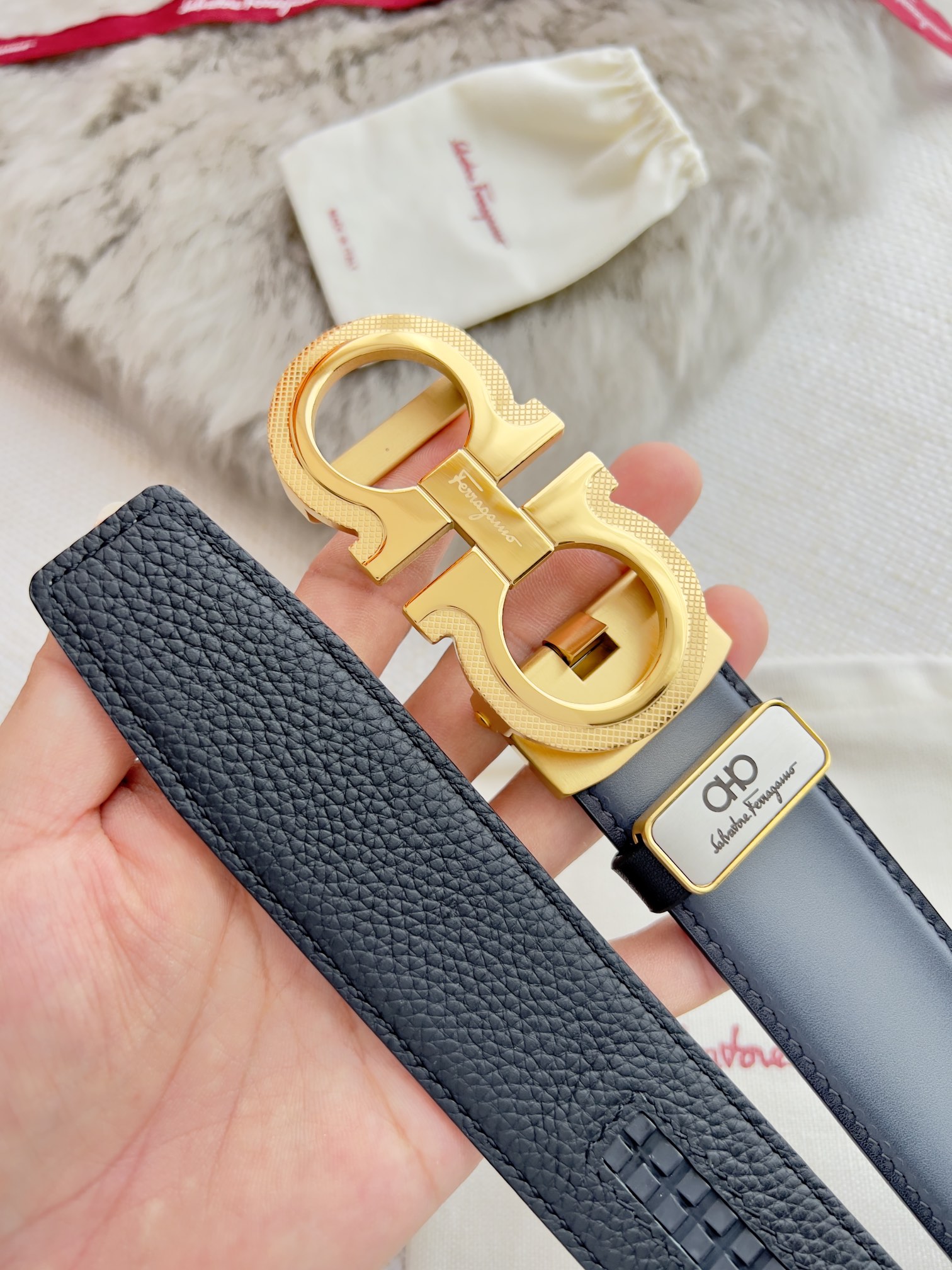 Ferragamo Men Belt Width 3.5cm