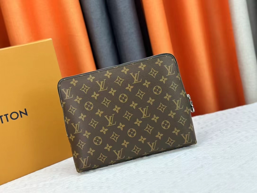 Louis Vuitton New Pouch Damier Graphite Clutch Bags Size 21*27*5cm