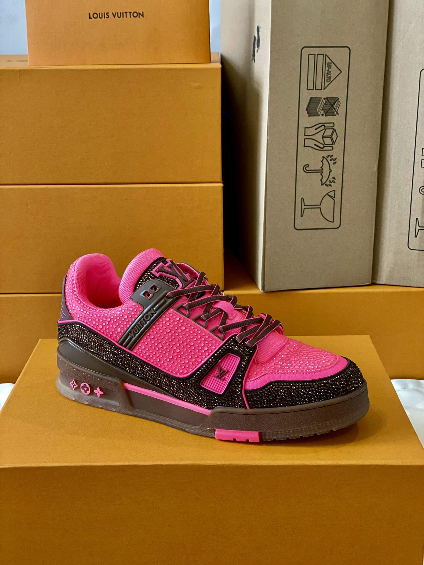 Louis Vuitton LV Trainer Diamond Sneaker Size 36-46