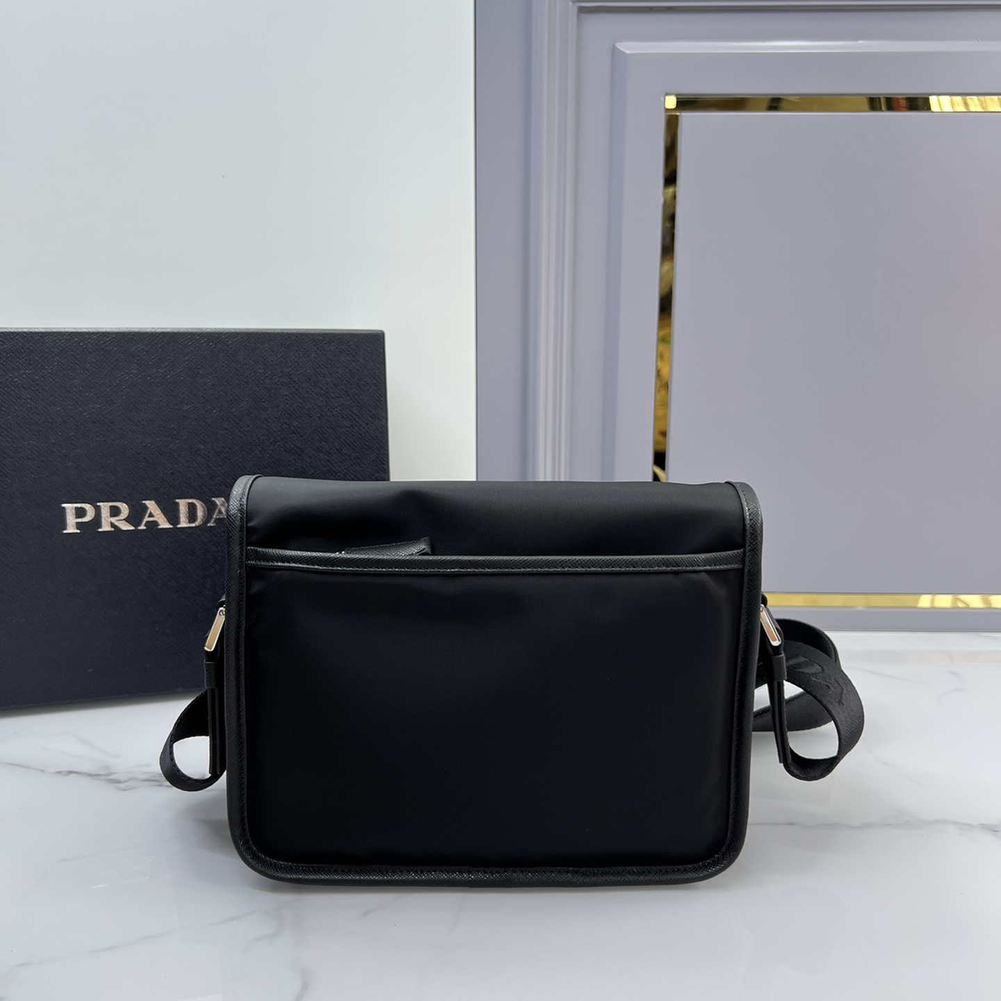 Prada 2VD034 Re-Nylon and Saffiano Leather Shoulder Bags Size 22*16*8.5cm