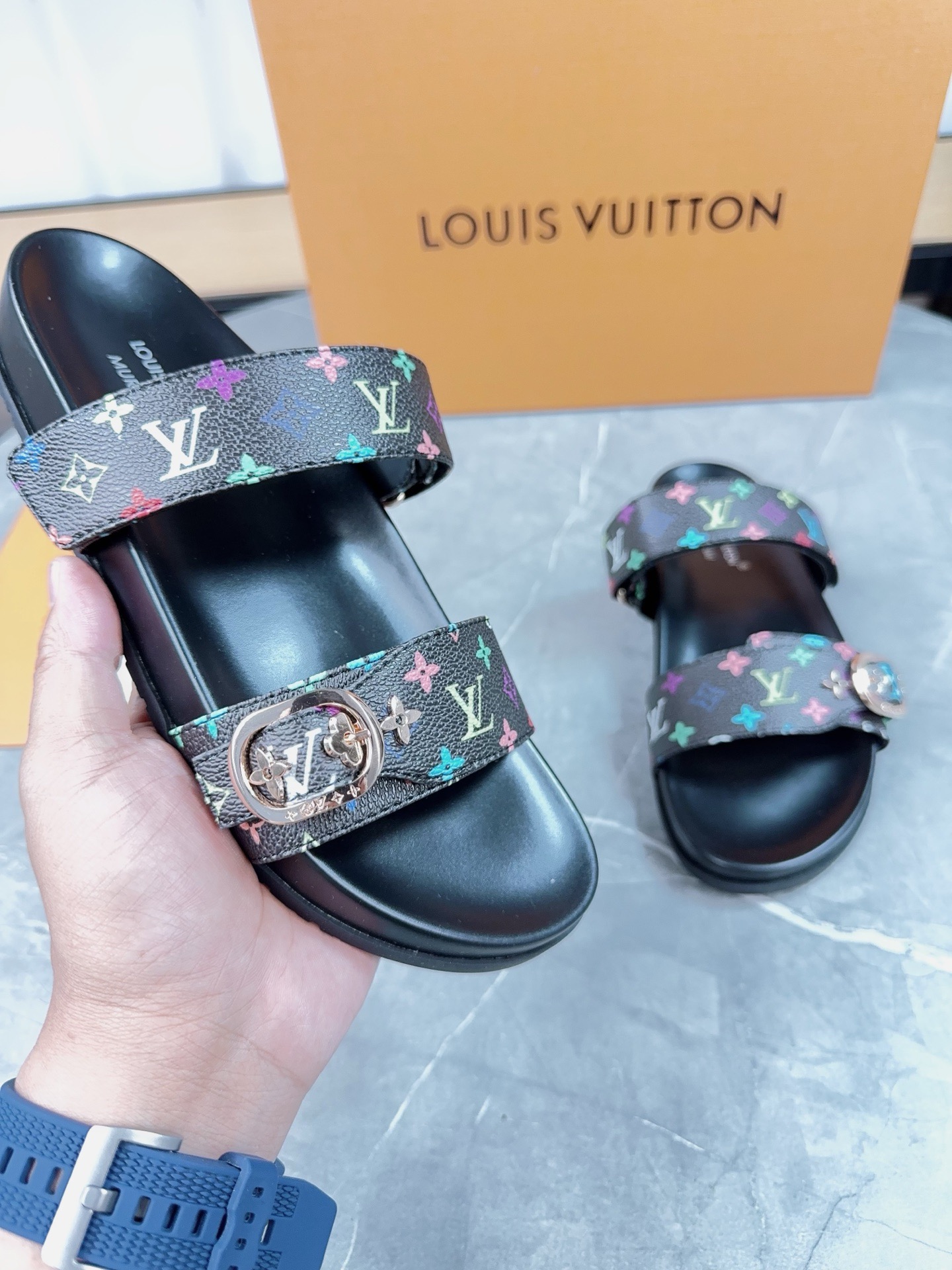 Louis Vuitton Pool Pillow Flat Comfort Slippers Size 36-46