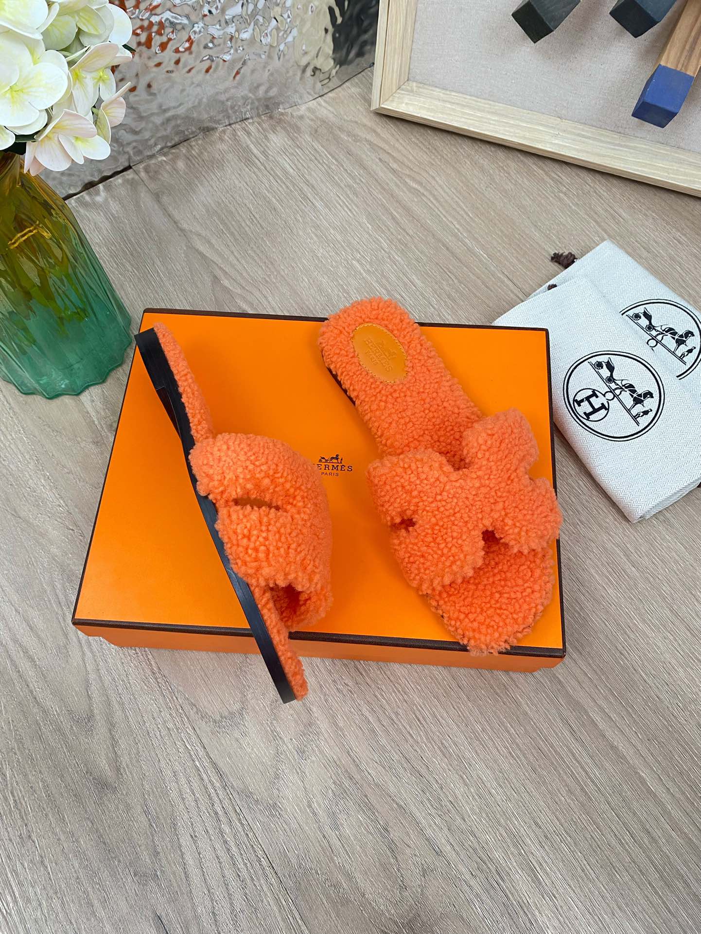 Hermes 23fw Women Winter Slippers Size 36-40
