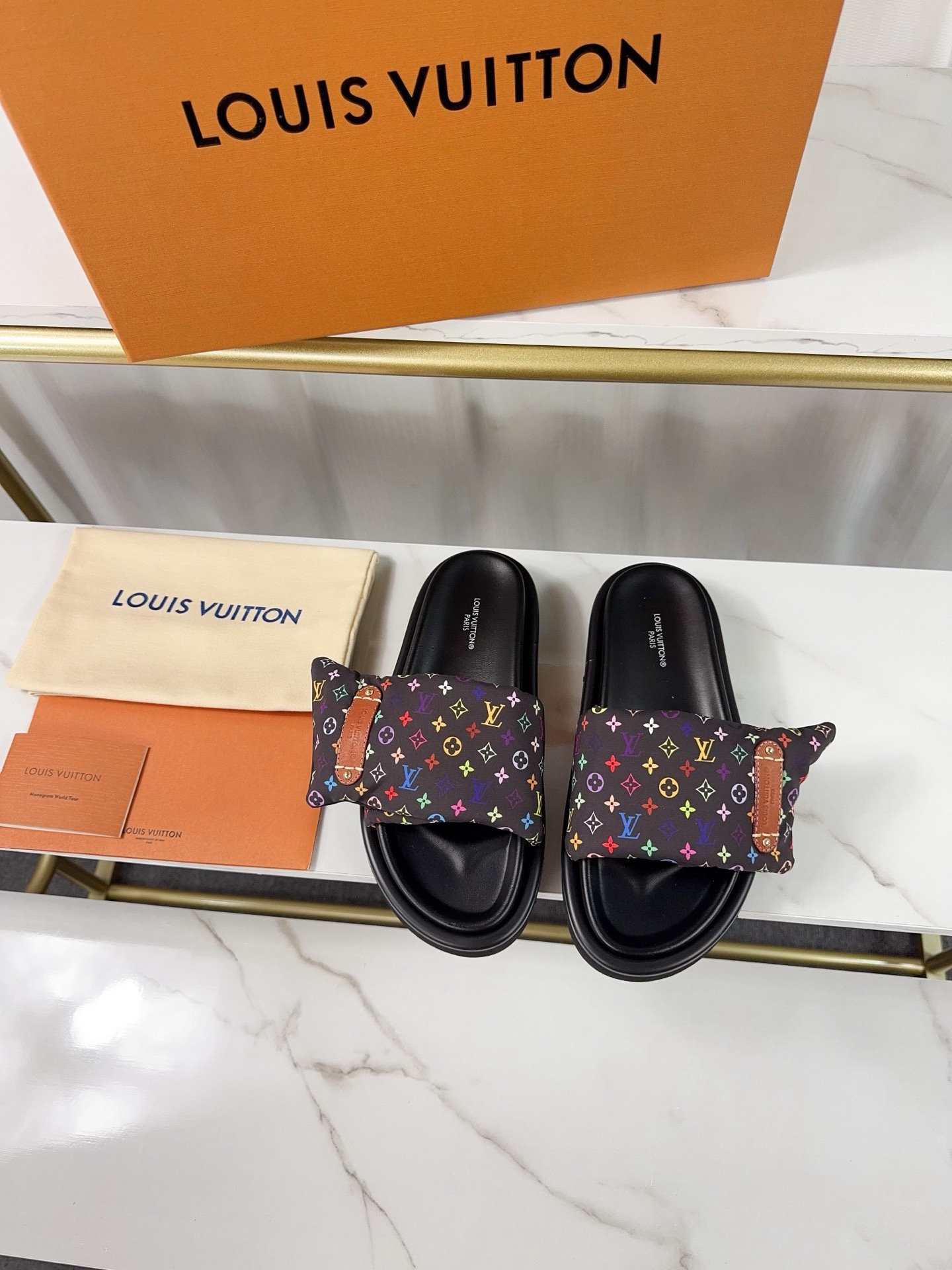 Louis Vuitton Pool Pillow Flat Comfort Slippers Size 36-46