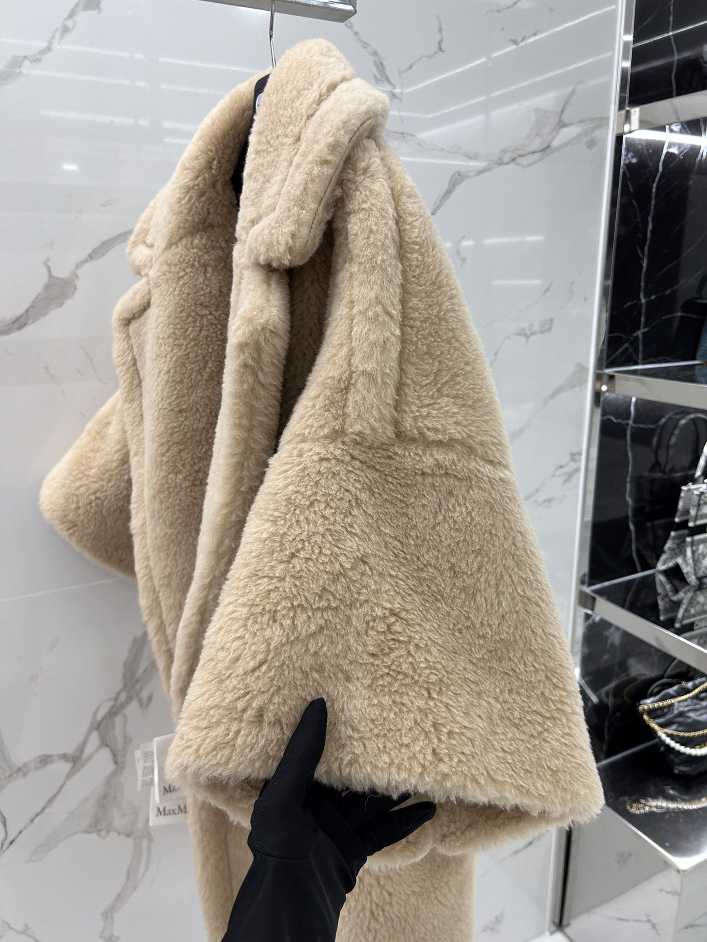 Max Mara Teddy fur long coat Size XS-M