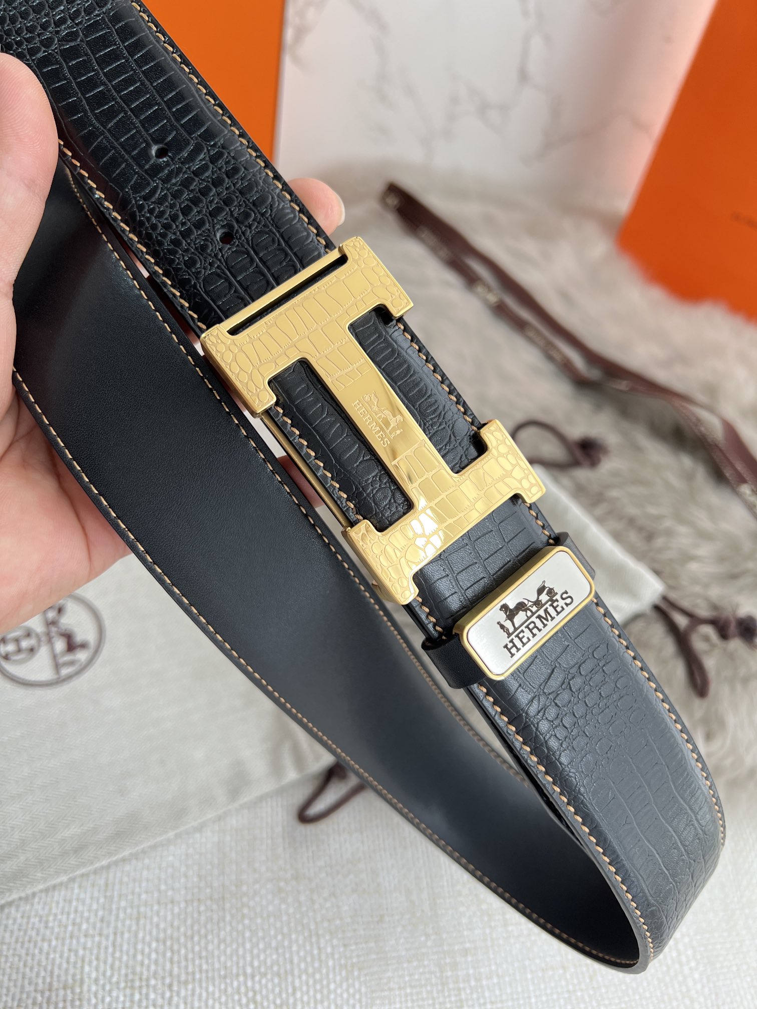 Hermes Men Belt Width 3.8cm