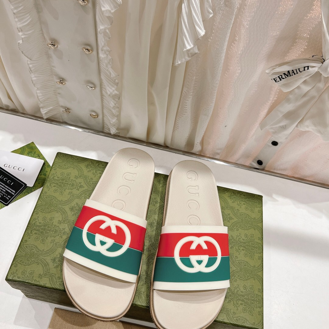 Gucci Interlocking G Sandal Slippers Size 36-45 3-Color