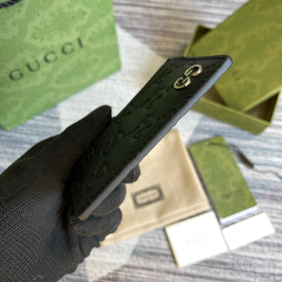 Gucci GG Gucci Signature card case Size 10*7cm Style: 473927