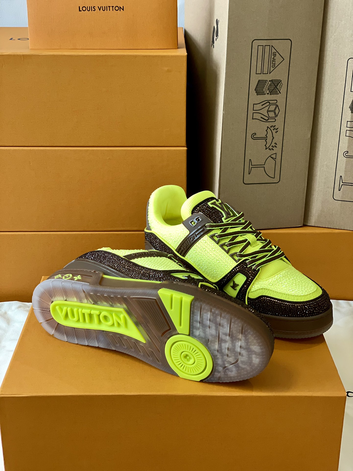 Louis Vuitton LV Trainer Diamond Sneaker Size 36-46