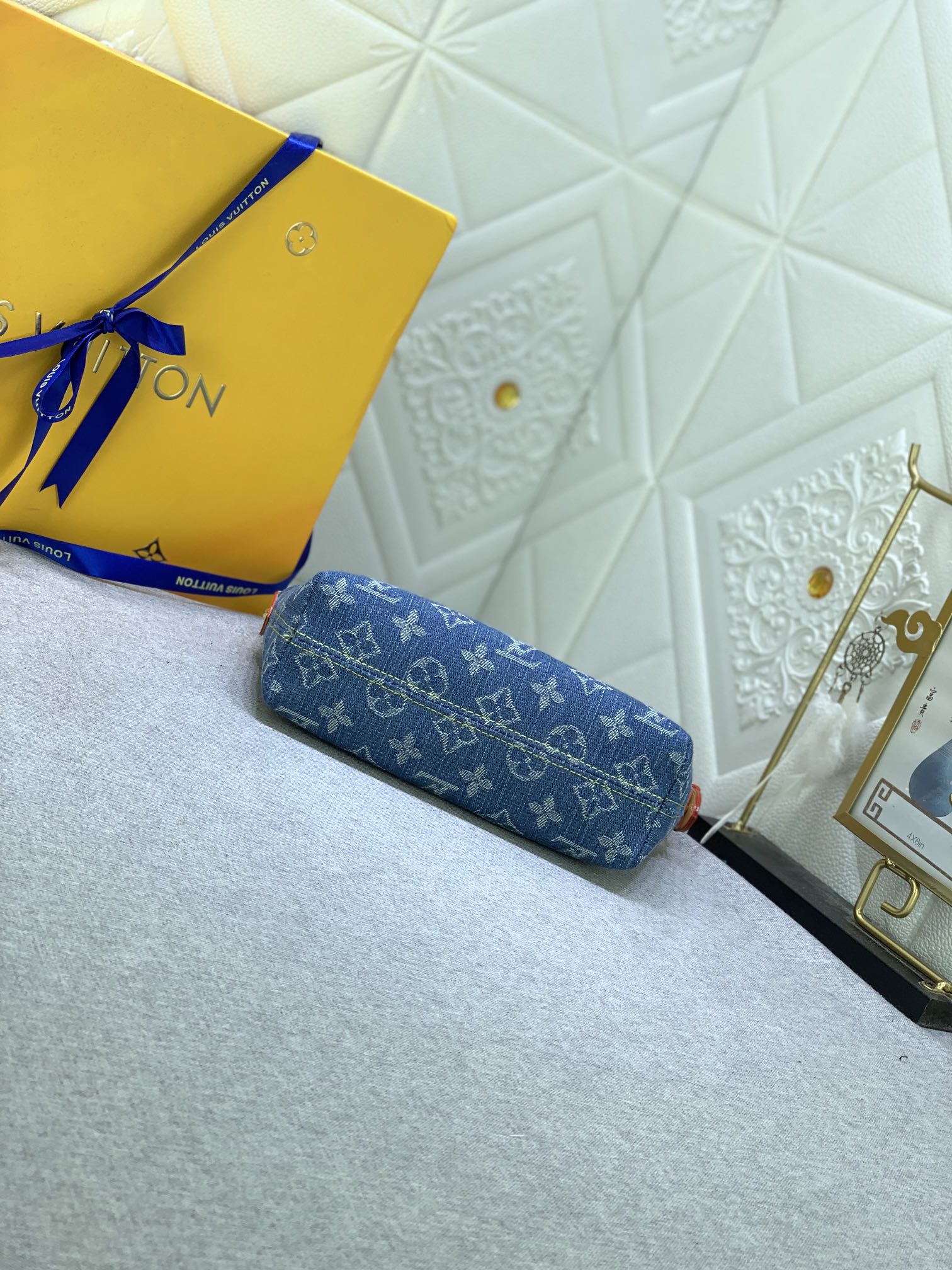 Louis Vuitton M82949 Hills Pochette Monogram Denim Denim Cowboy Shoulder Bags Size 20.5*6*16cm