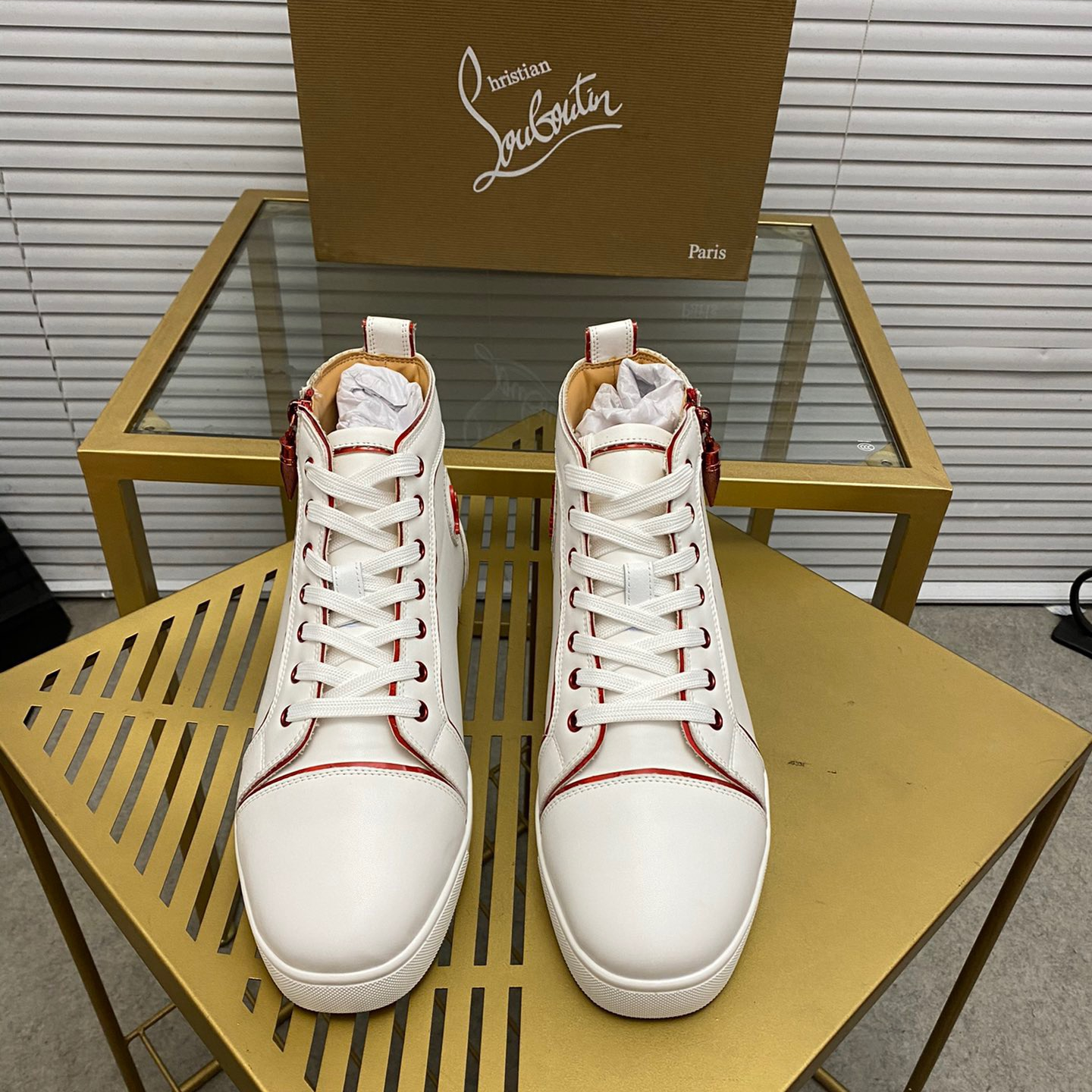Christian Louboutin Louis the Lips High-Top Sneaker Size 36-46