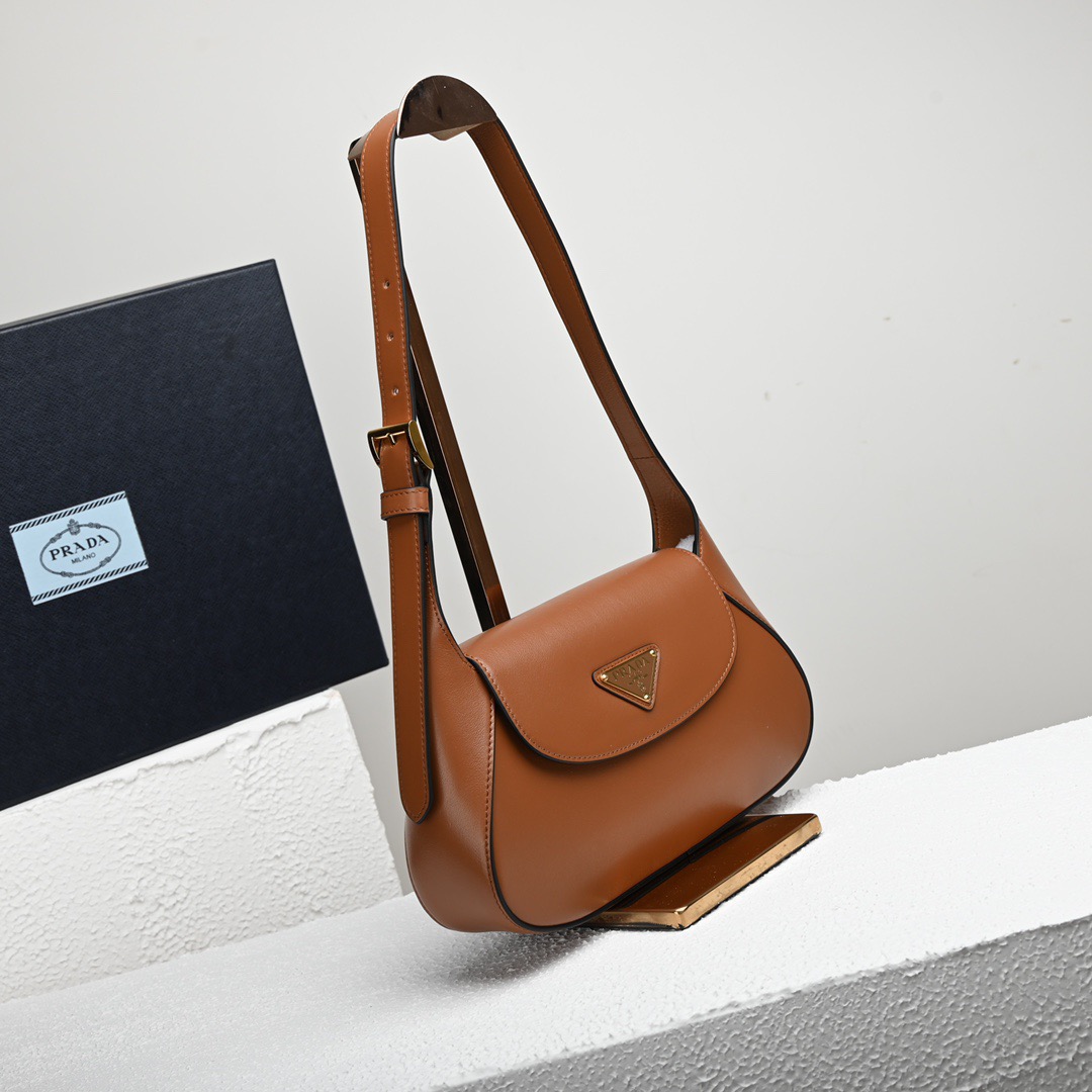 Prada 1BD358 Small Leather Shoulder Bags Size 25*15*5.5cm