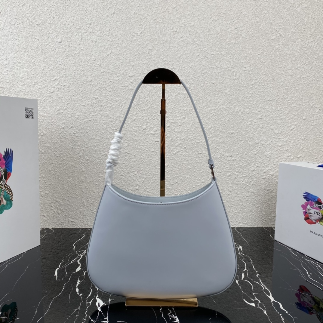 Prada 1BC499 Cleo Brushed Leather Shoulder Bags Size 27*22*6cm
