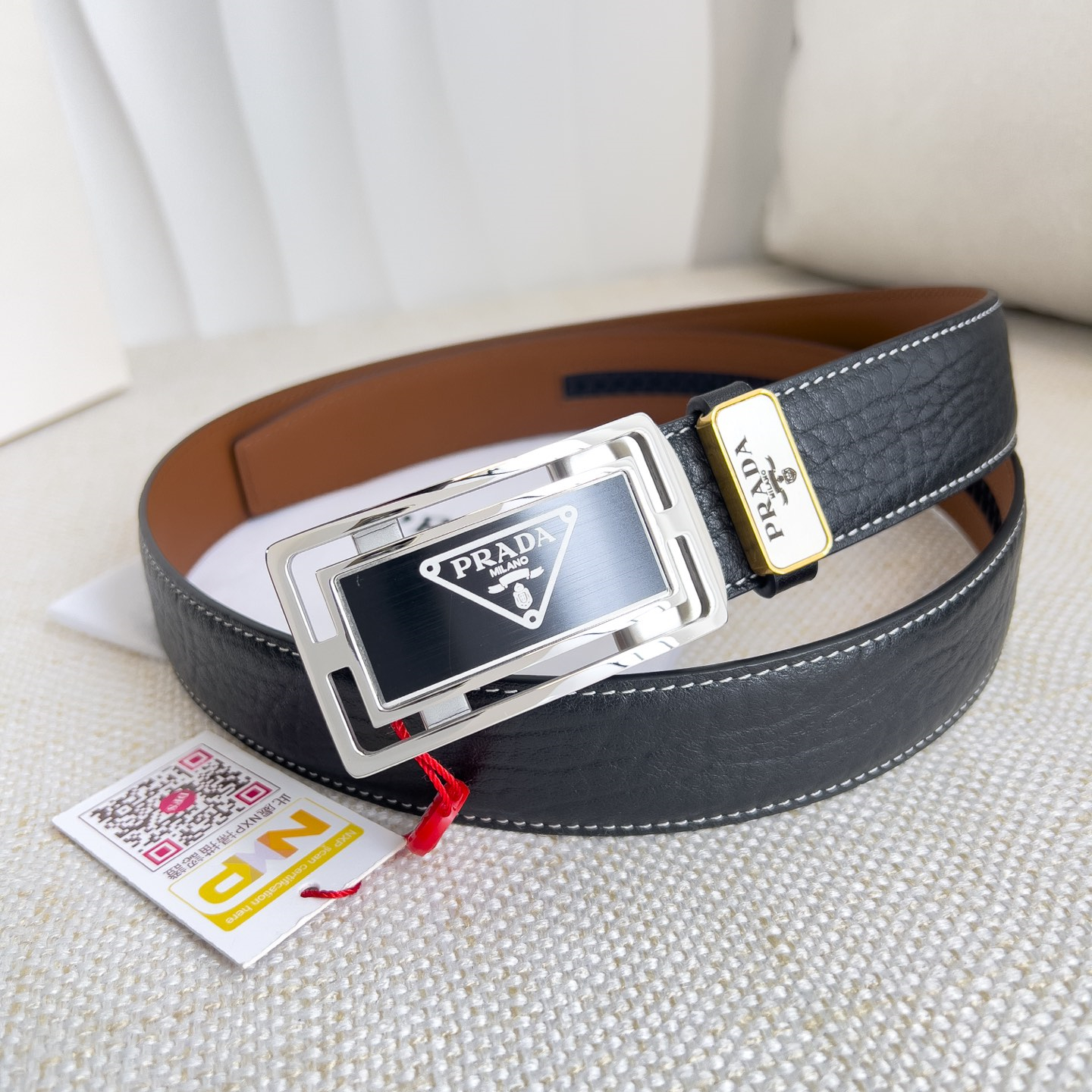Prada Men Belt Width 3.5cm