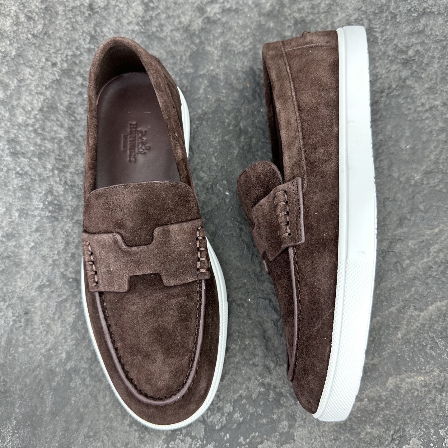 Hermes Job Unisex Loafers Size 35-46