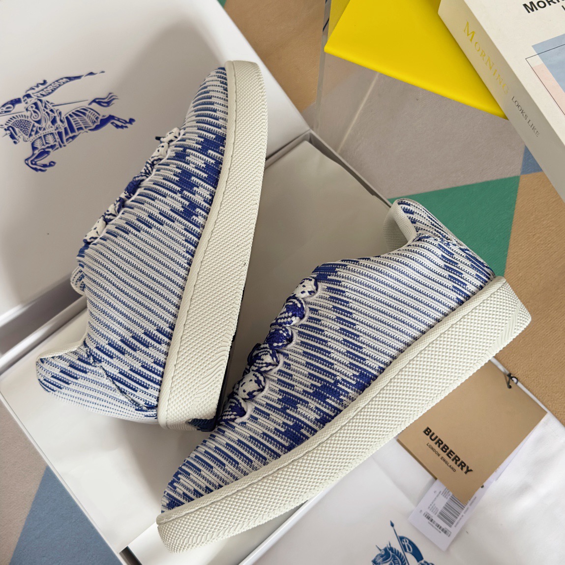 Burberry 2024 New Check Knit Box Sneaker Size 36-45