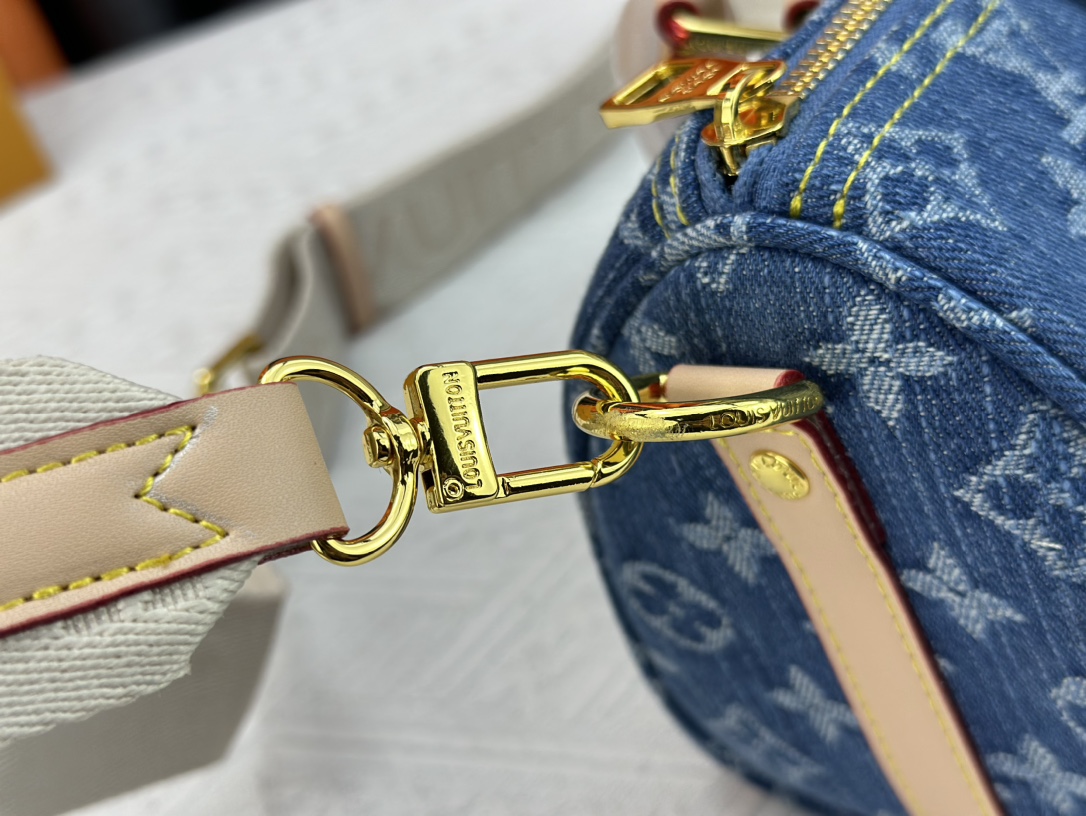 Louis Vuitton M46271 Keepall 25 Denim Cowboy Shoulder Bags Size 25*15*11cm