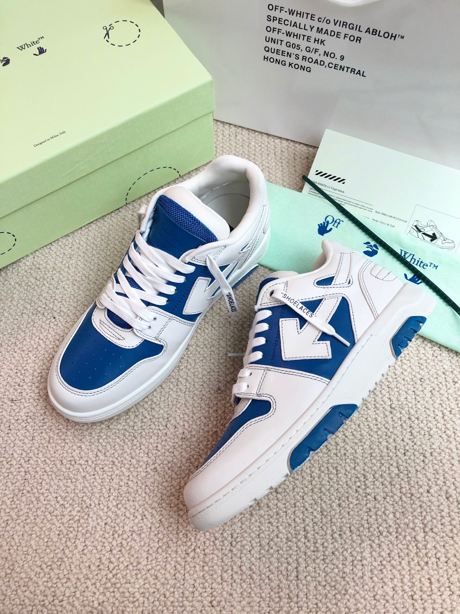 OFF White Out of Office Calf Leather Sneaker Size 36-45