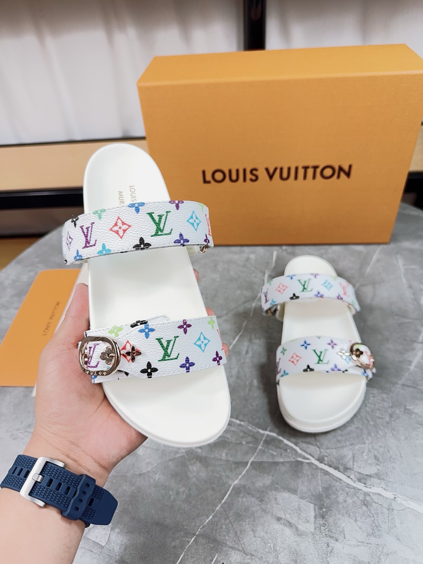 Louis Vuitton Pool Pillow Flat Comfort Slippers Size 36-46