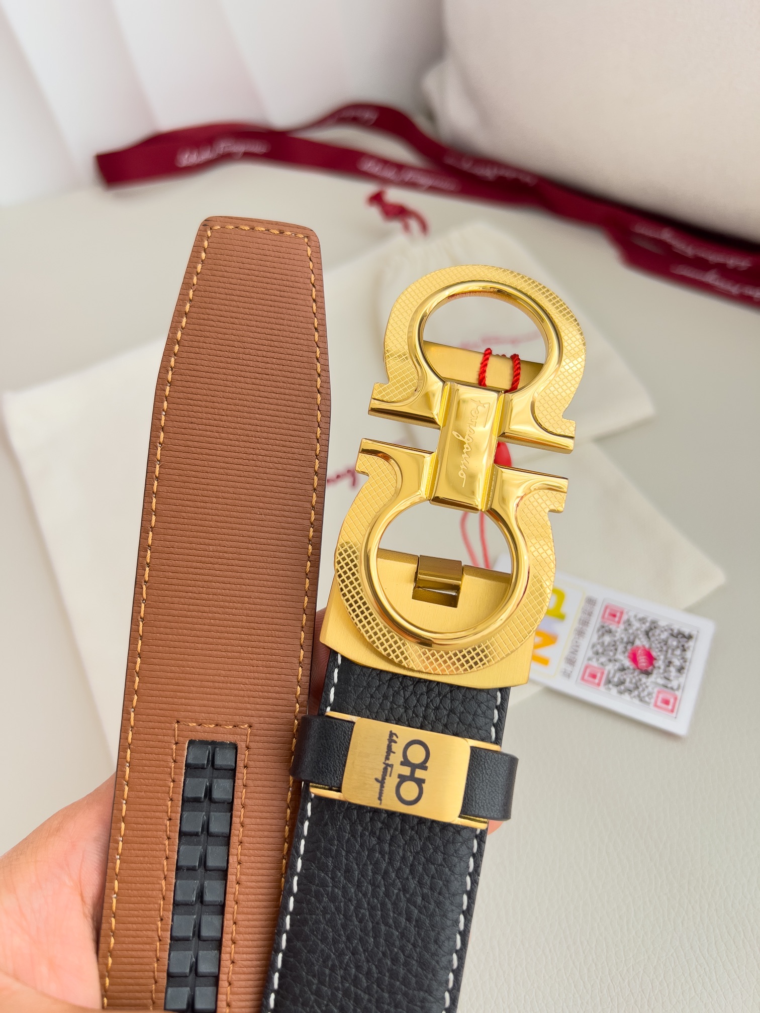 Ferragamo Men Belt Width 3.5cm