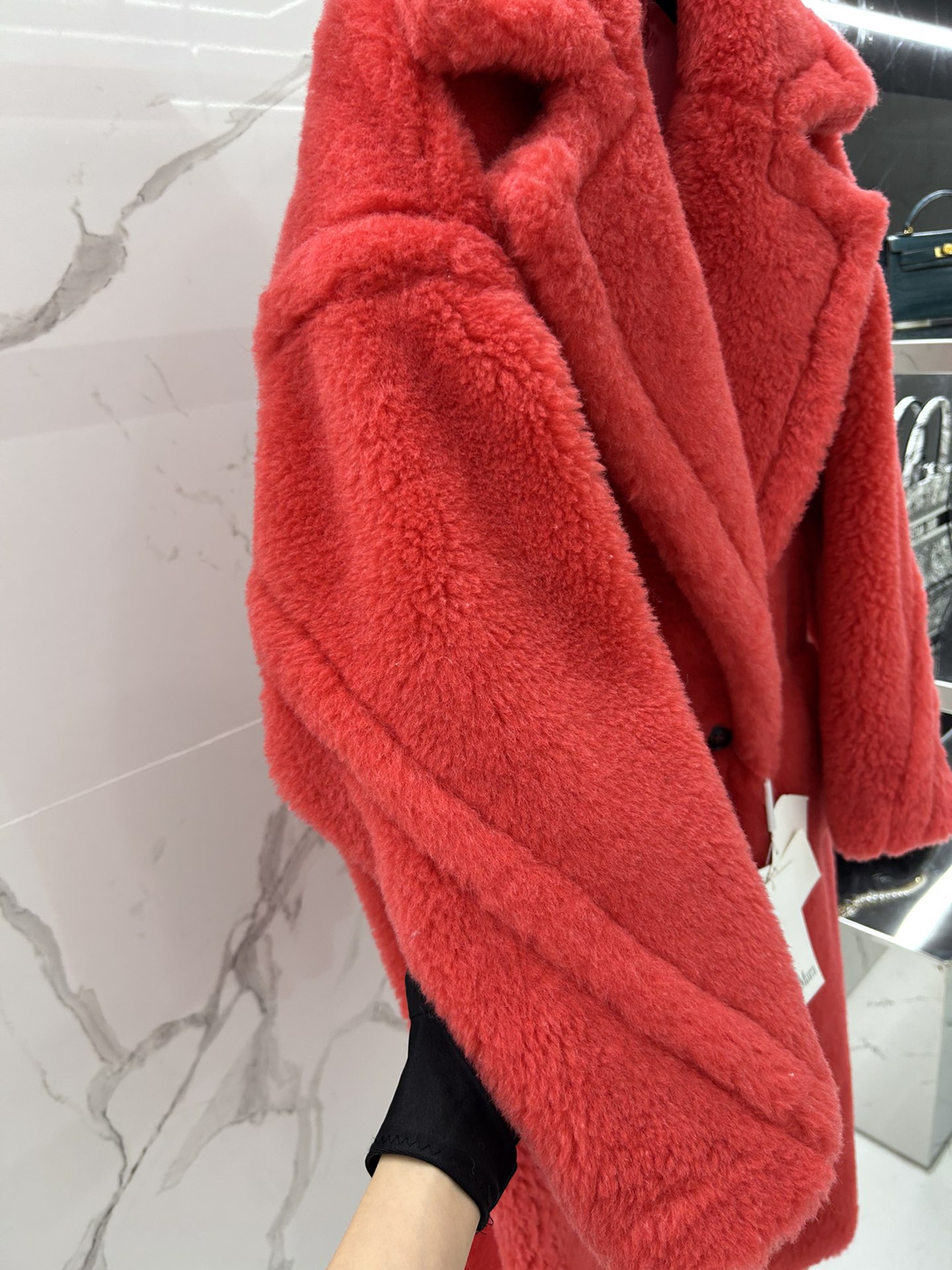 Max Mara Teddy fur long coat Size XS-M