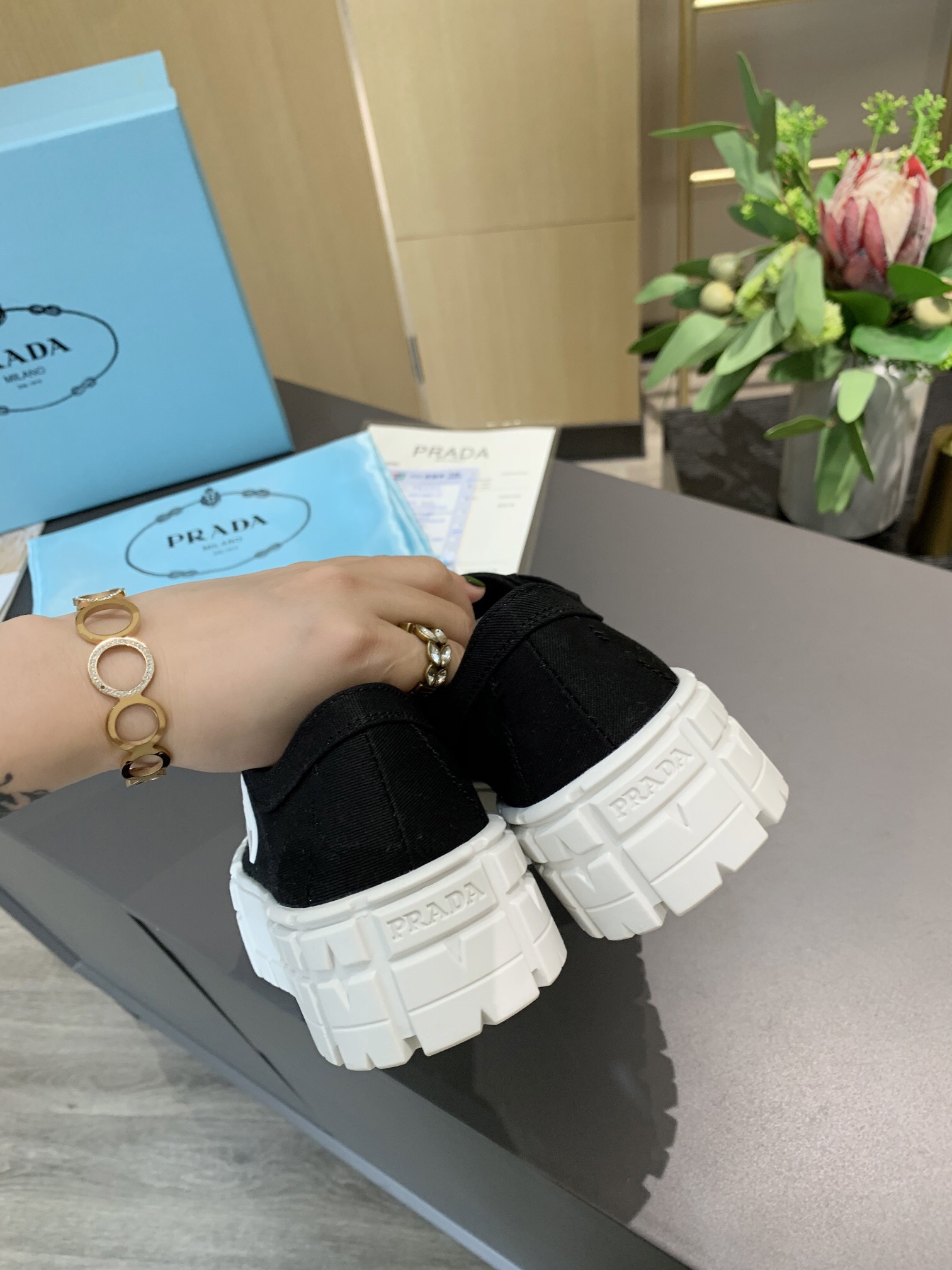 Prada 2024 New Double Wheel Re-Nylon gabardine Sneaker Size 36-41