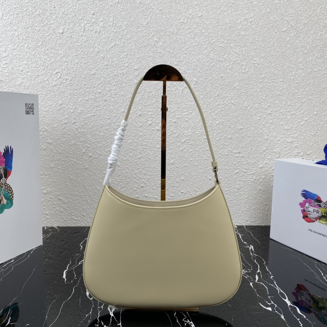 Prada 1BC499 Cleo Brushed Leather Shoulder Bags Size 27*22*6cm
