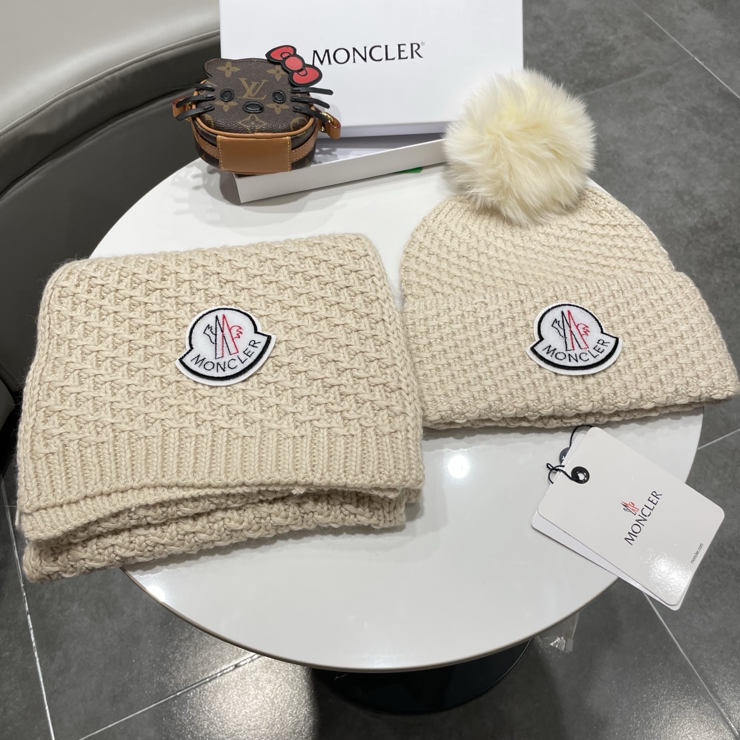 Moncler Knitted Hat+Scarf