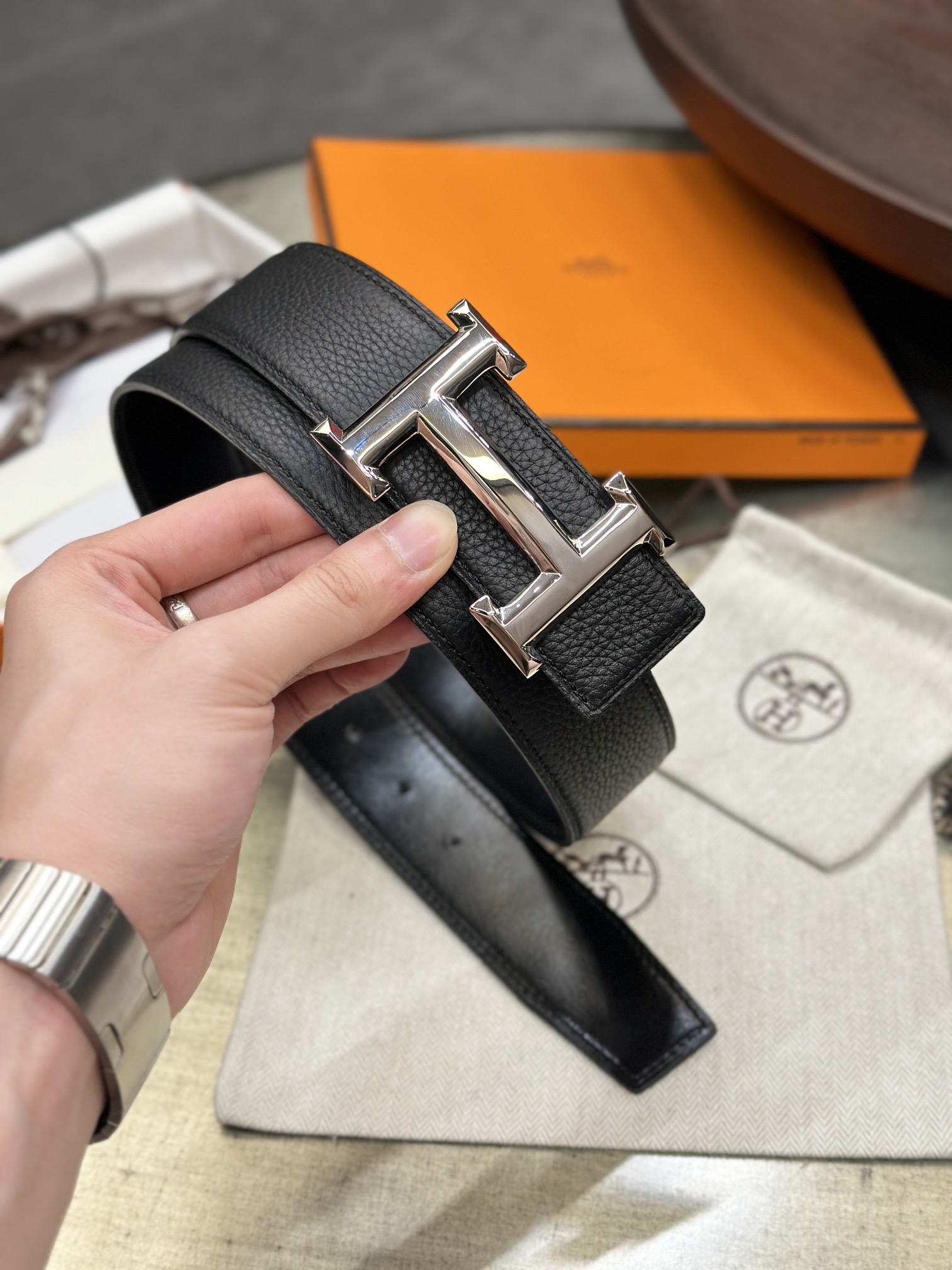 Hermes Men Belt Width 3.8cm