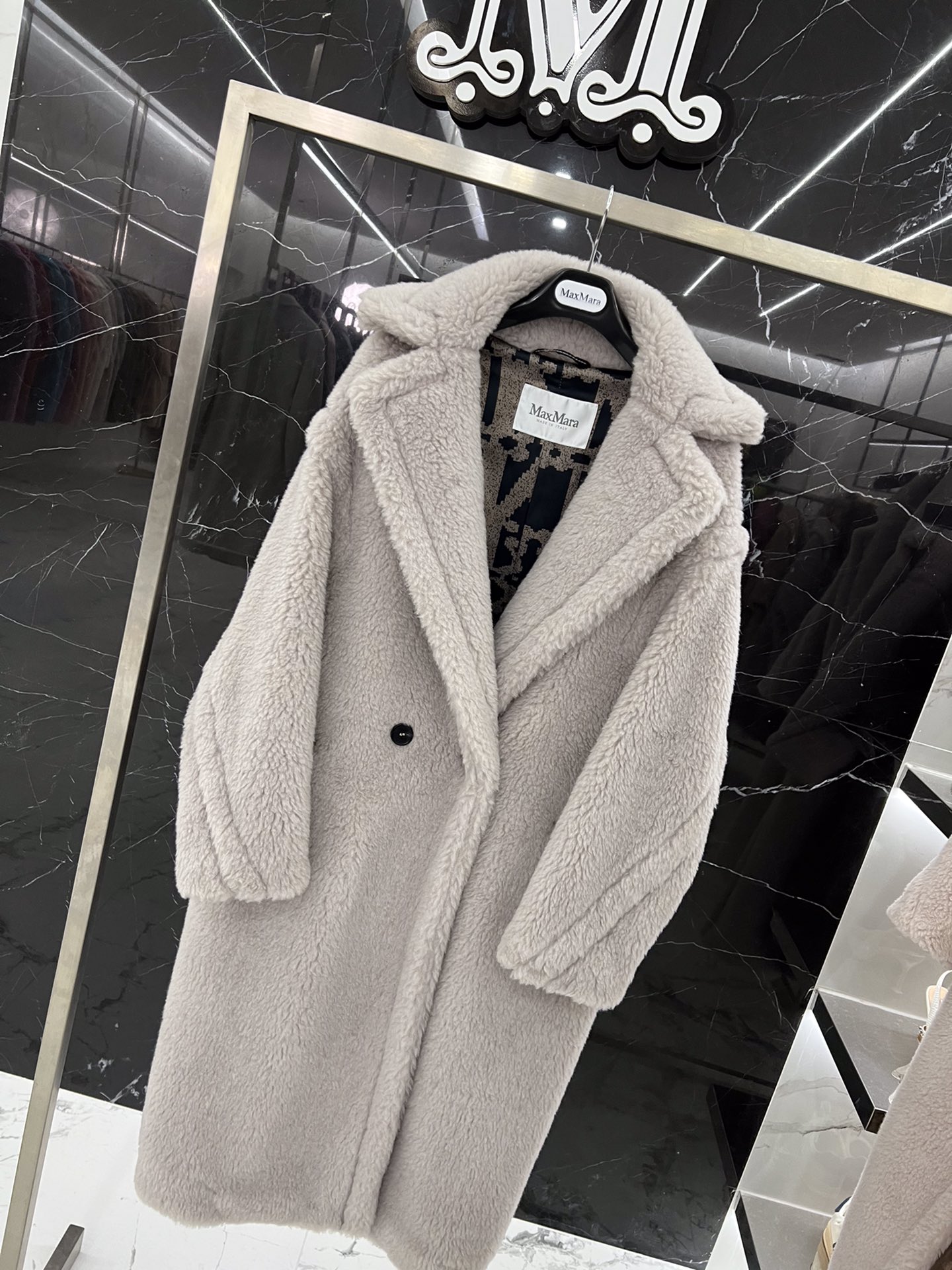 Max Mara Teddy fur long coat Size XS-M